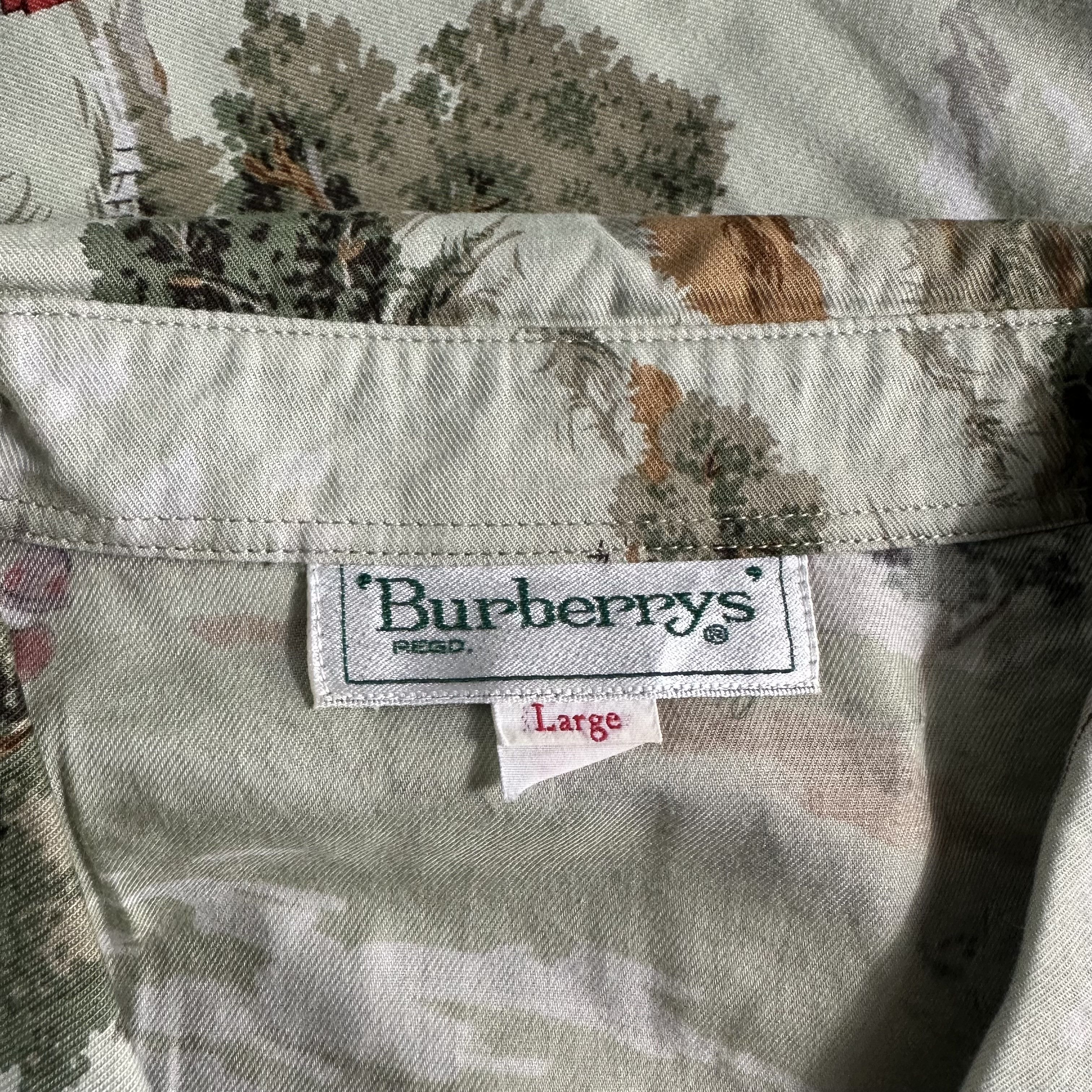 Burberry 🔥RARE🔥Vintage 90s Burberrys All Print Button Up Shirt Size US L / EU 52-54 / 3 - 4 Thumbnail
