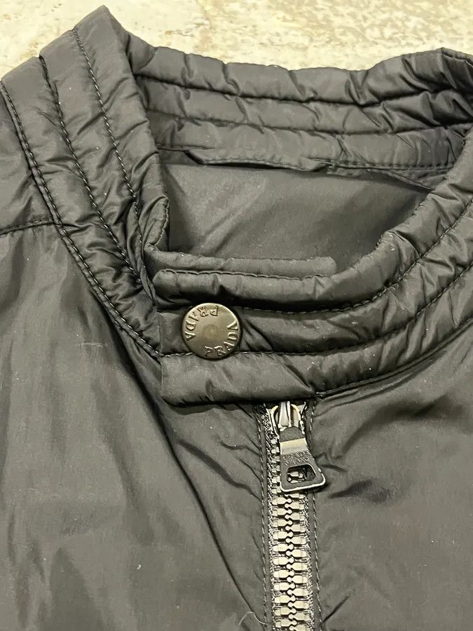 Prada SS2000 Prada Biker Black Nylon Padded Jacket Size US M / EU 48-50 / 2 - 7 Thumbnail