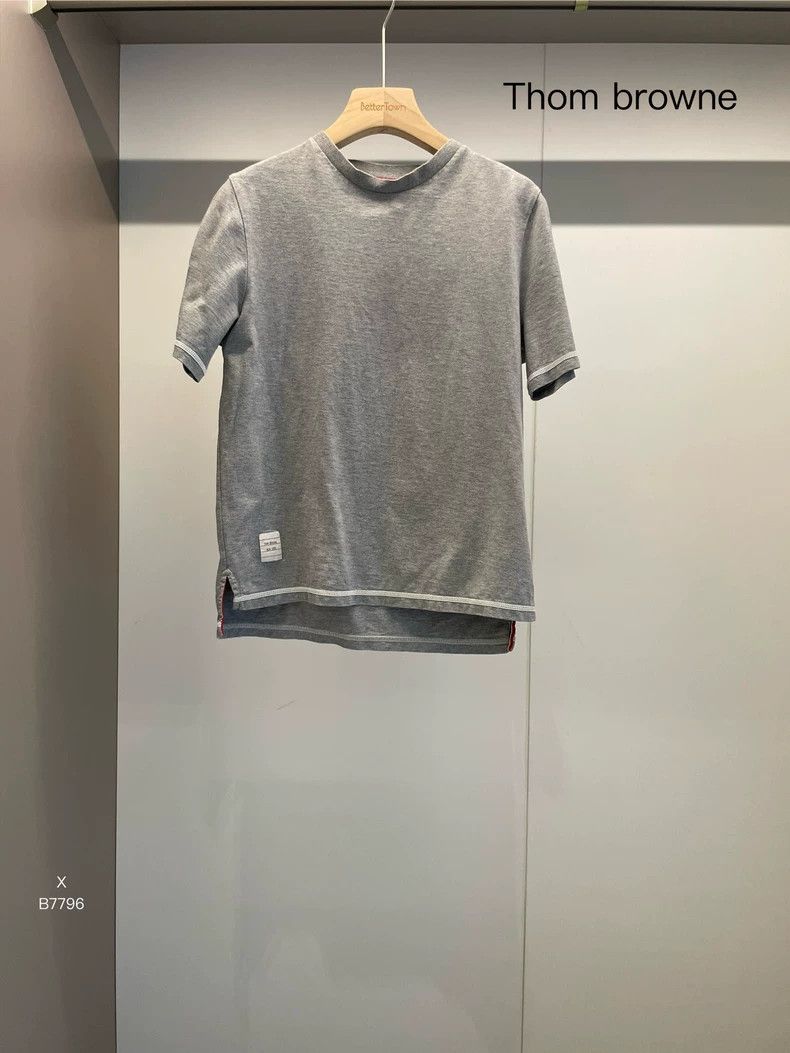 Thom Browne Thom Browne Gray cotton T-shirt Size US XS / EU 42 / 0 - 1 Thumbnail