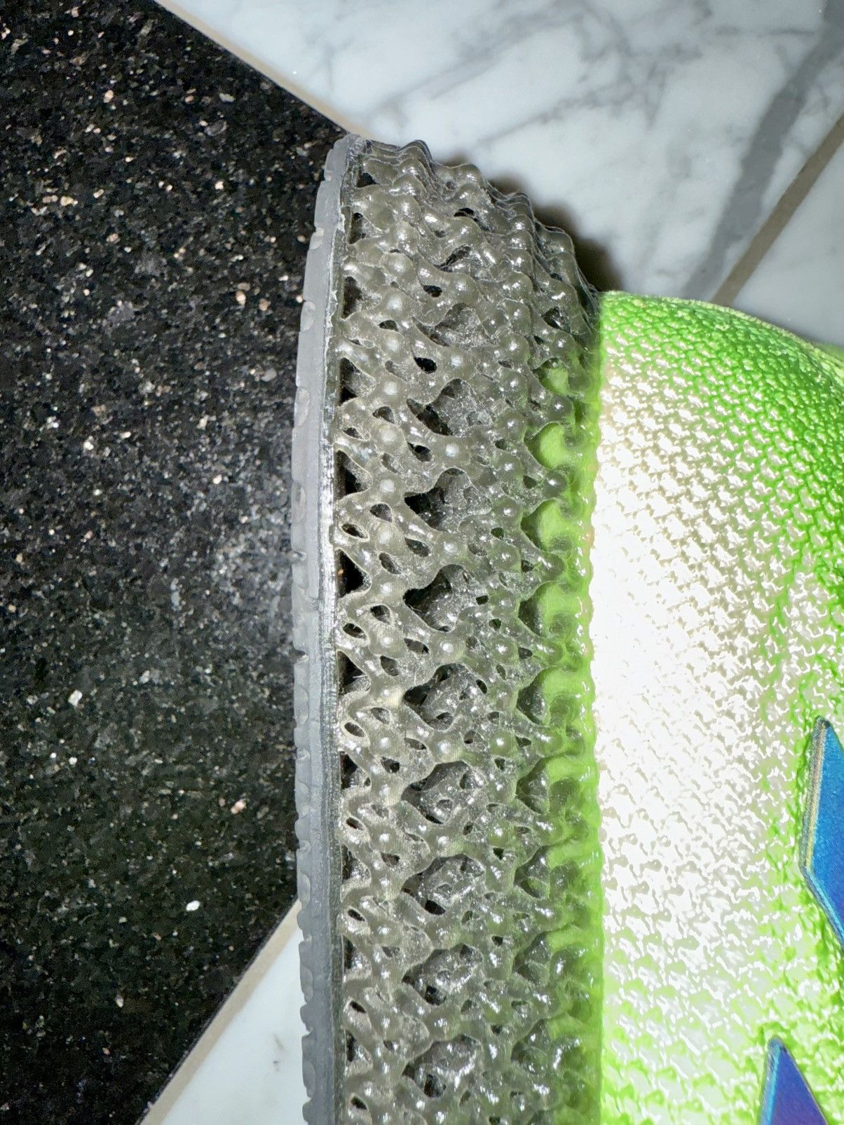 Adidas Reflective neon Green 3D Print runners Size US 9.5 / EU 42-43 - 2 Thumbnail