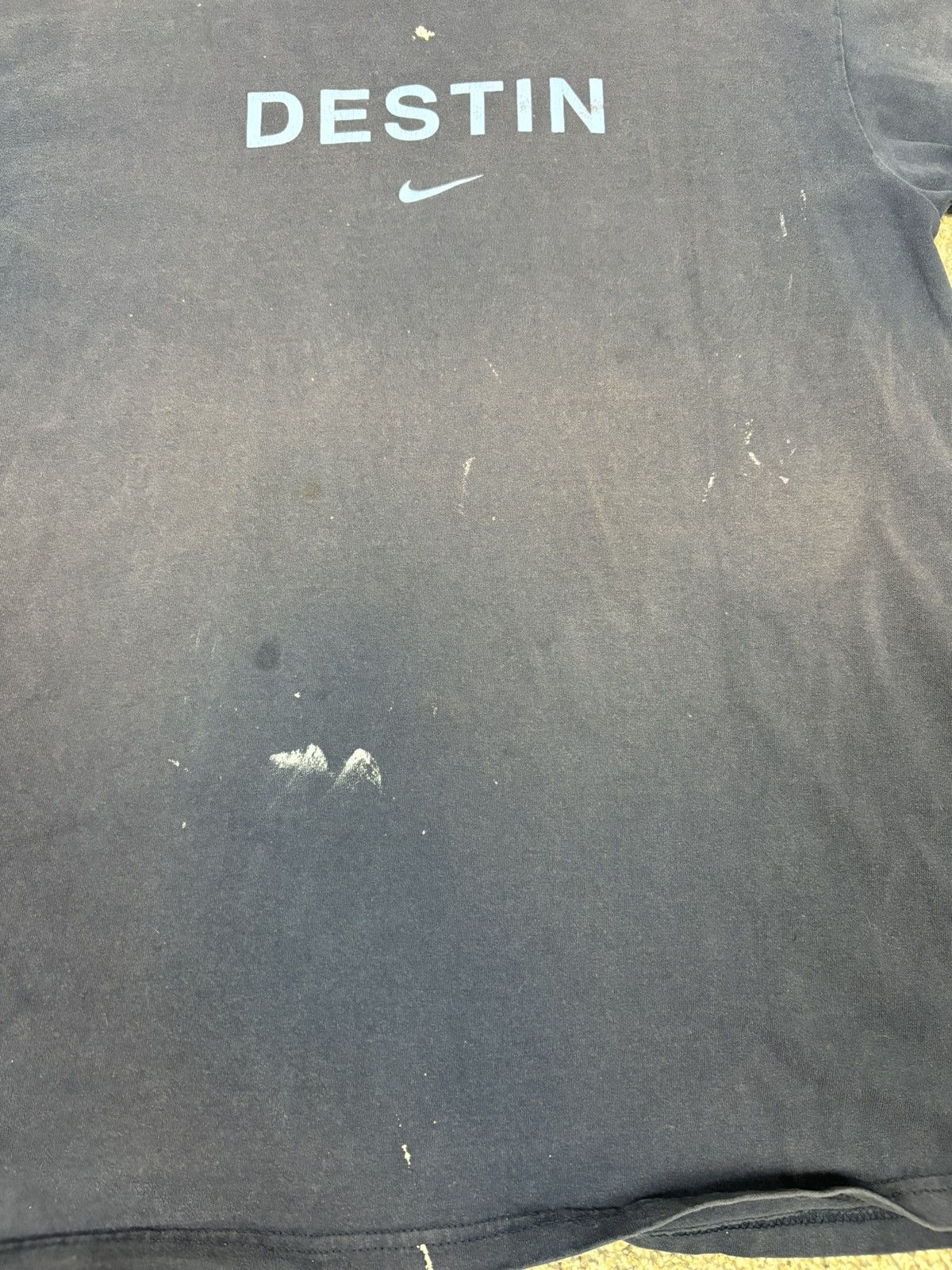 Nike Vintage silver tag center swoosh destin nike blue tshirt Size US L / EU 52-54 / 3 - 2 Thumbnail