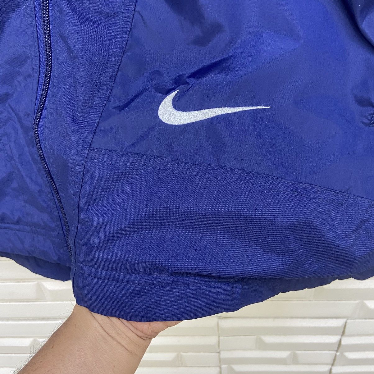 Nike Vintage 90s Nike Swoosh Loose Oversize Sweater Jacket Size US XL / EU 56 / 4 - 11 Thumbnail