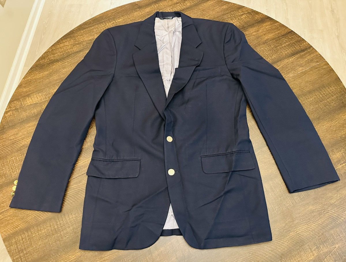 Burberry Burberrys Vtg Suit Jacket Mens 42 Single Breasted 100% Wool Size 42R - 1 Thumbnail