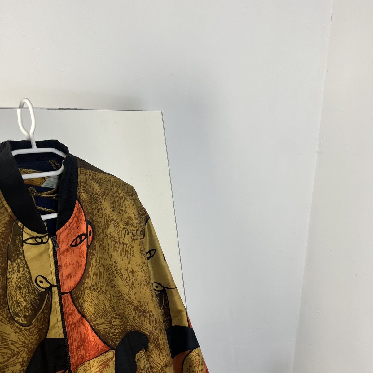 Vintage Vintage Y2K Picasso Allover Print Silk Bomber Jacket Size US L / EU 52-54 / 3 - 2 Thumbnail