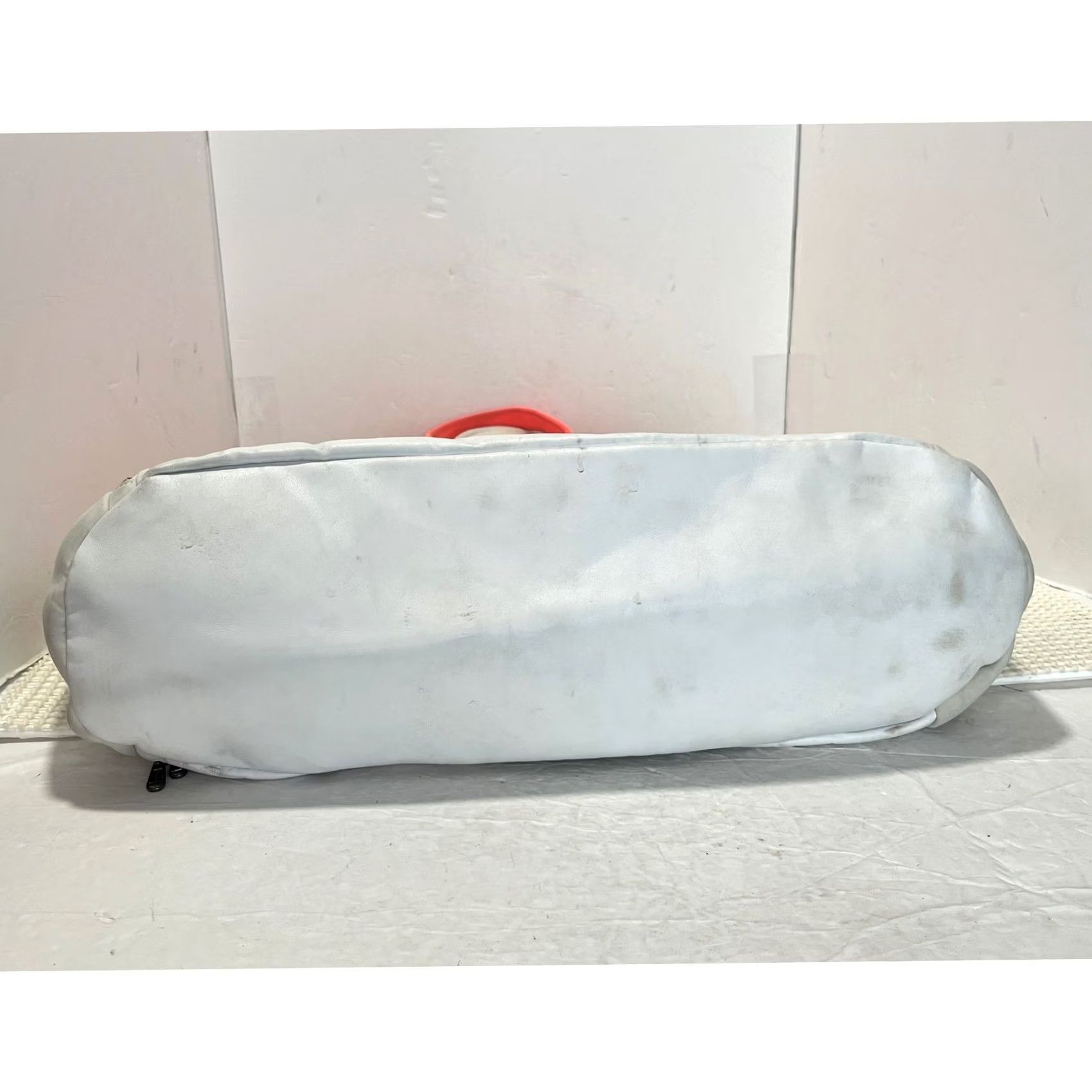 Stella McCartney Adidas by Stella McCartney Gym Bag Large White Tan Neon Coral Mesh Duffel AX8257 Womens Size ONE SIZE - 3 Thumbnail