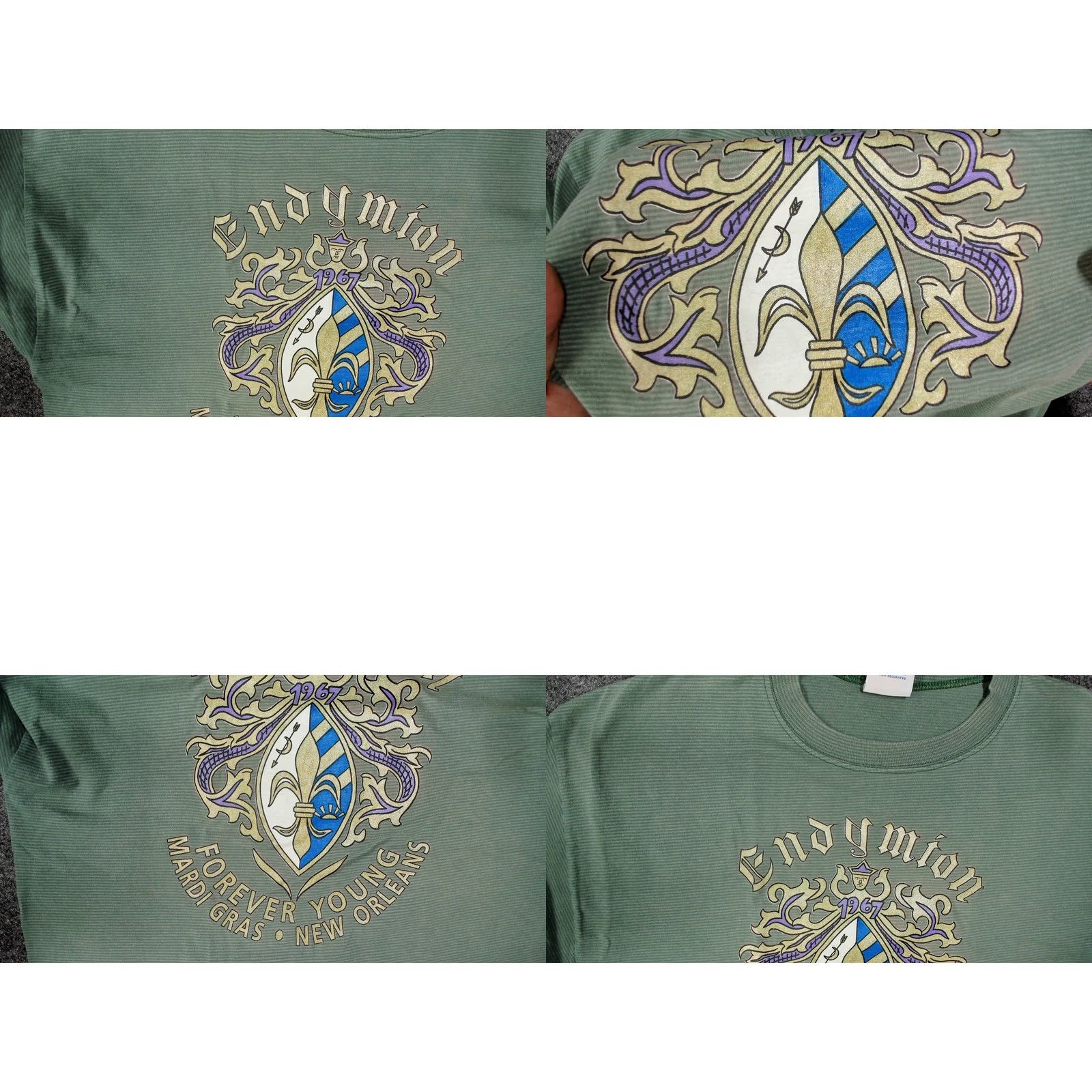 Vintage VINTAGE Krewe Endymion Mardi Gras T Shirt Mens XL Green Striped 90s Premier Size US XL / EU 56 / 4 - 8 Thumbnail