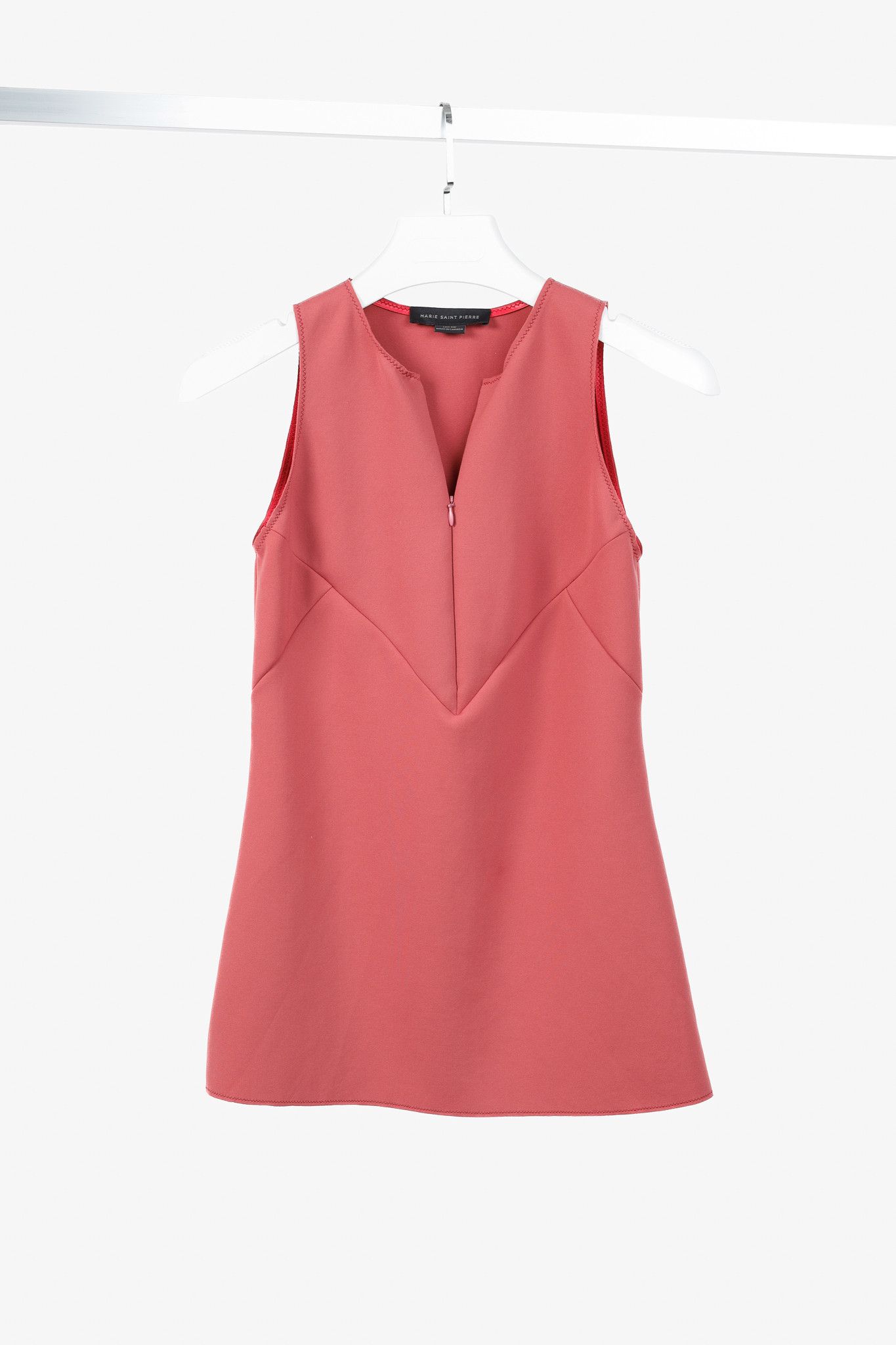 Marie Saint Pierre Lares Rose Neoprene Zip Tank