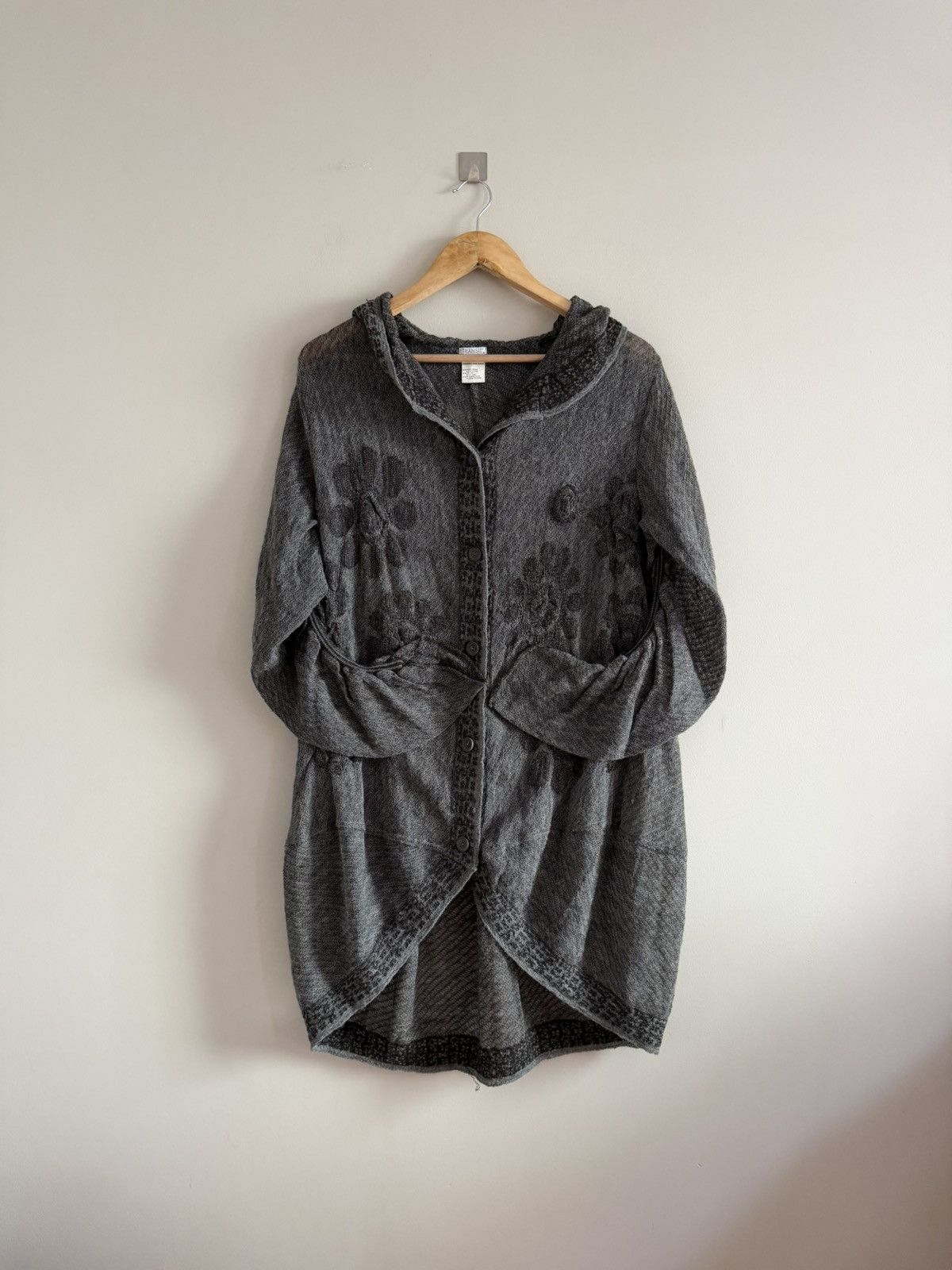 Transit Transit Alpaca Wool Cardigan Floral Knit Grey Size XL / US 12-14 / IT 48-50 - 1 Thumbnail