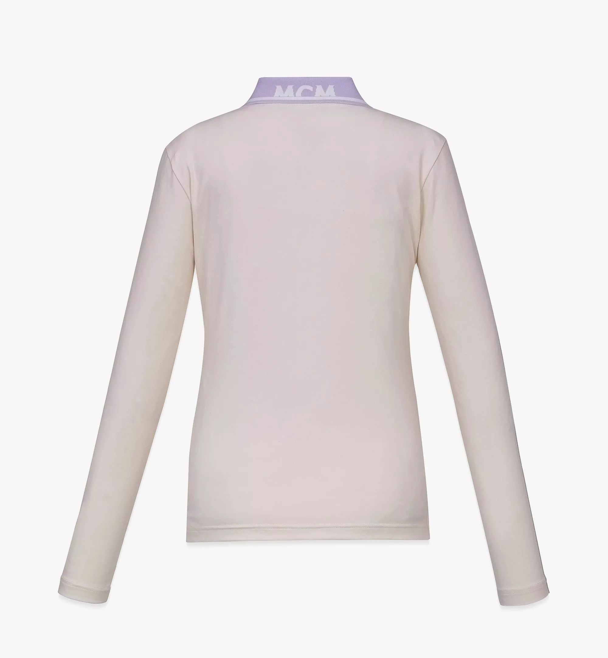 MCM o1mt1gz0325 Long Sleeve Polo Shirt in Ivory/Purple Size L / US 10 / IT 46 - 3 Thumbnail
