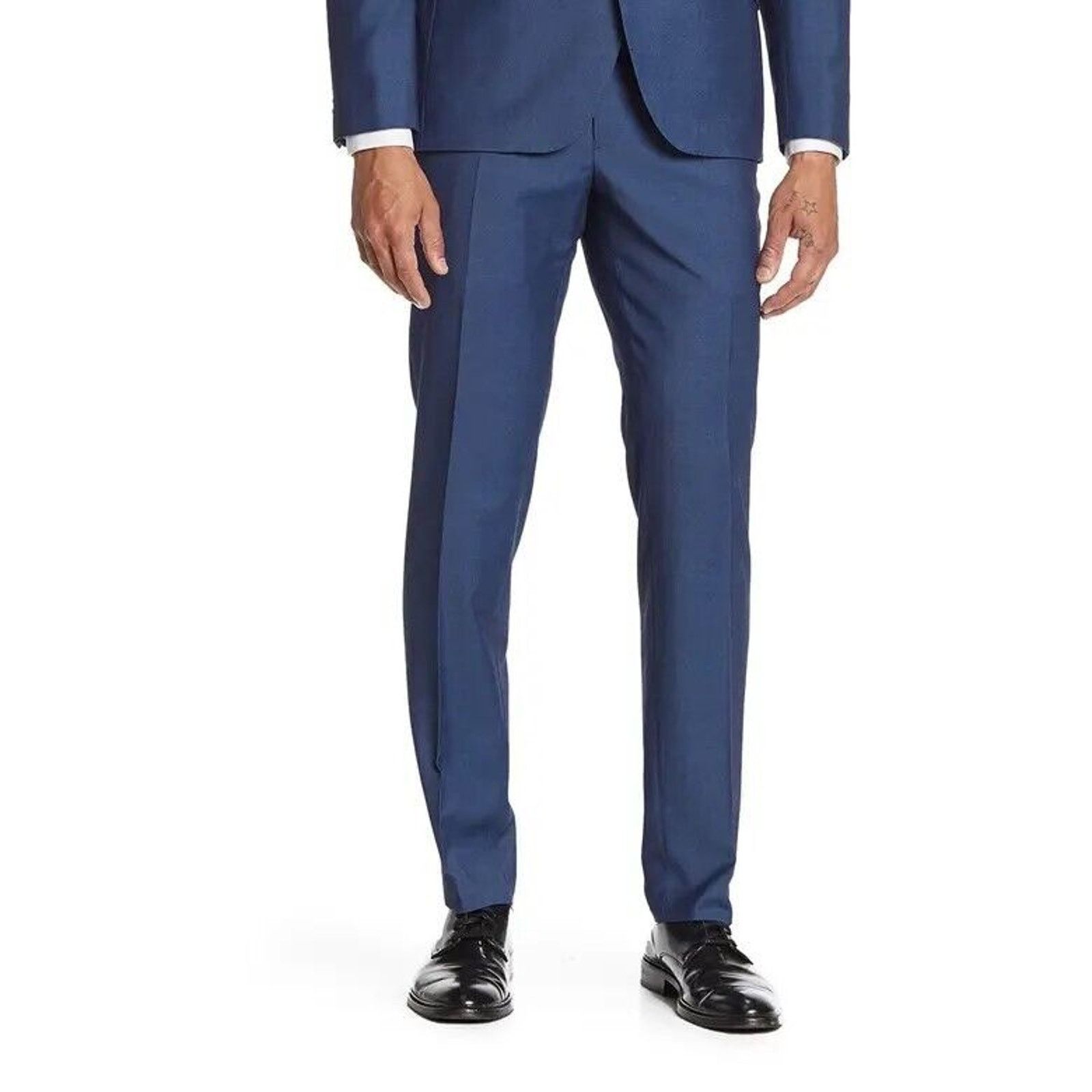 Savile Row Savile Row Men's Navy Slim Fit Dress Pants Size 38W 34L Size US 38 / EU 54 - 1 Thumbnail