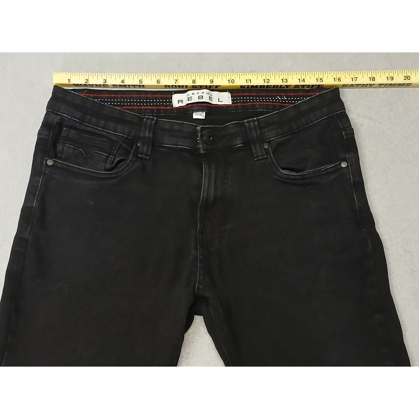 Other Artful Rebel (32x30) Black Jax Slim Stretch Straight Pants Size US 32 / EU 48 - 3 Thumbnail