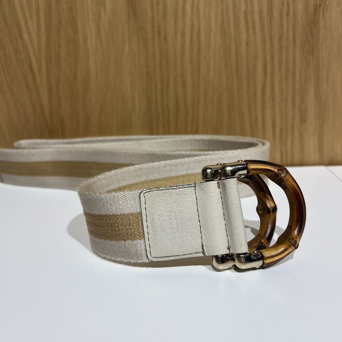 Gucci 🔹Gucci Bamboo Buckle Belt 138452 Size 38 - 1 Thumbnail