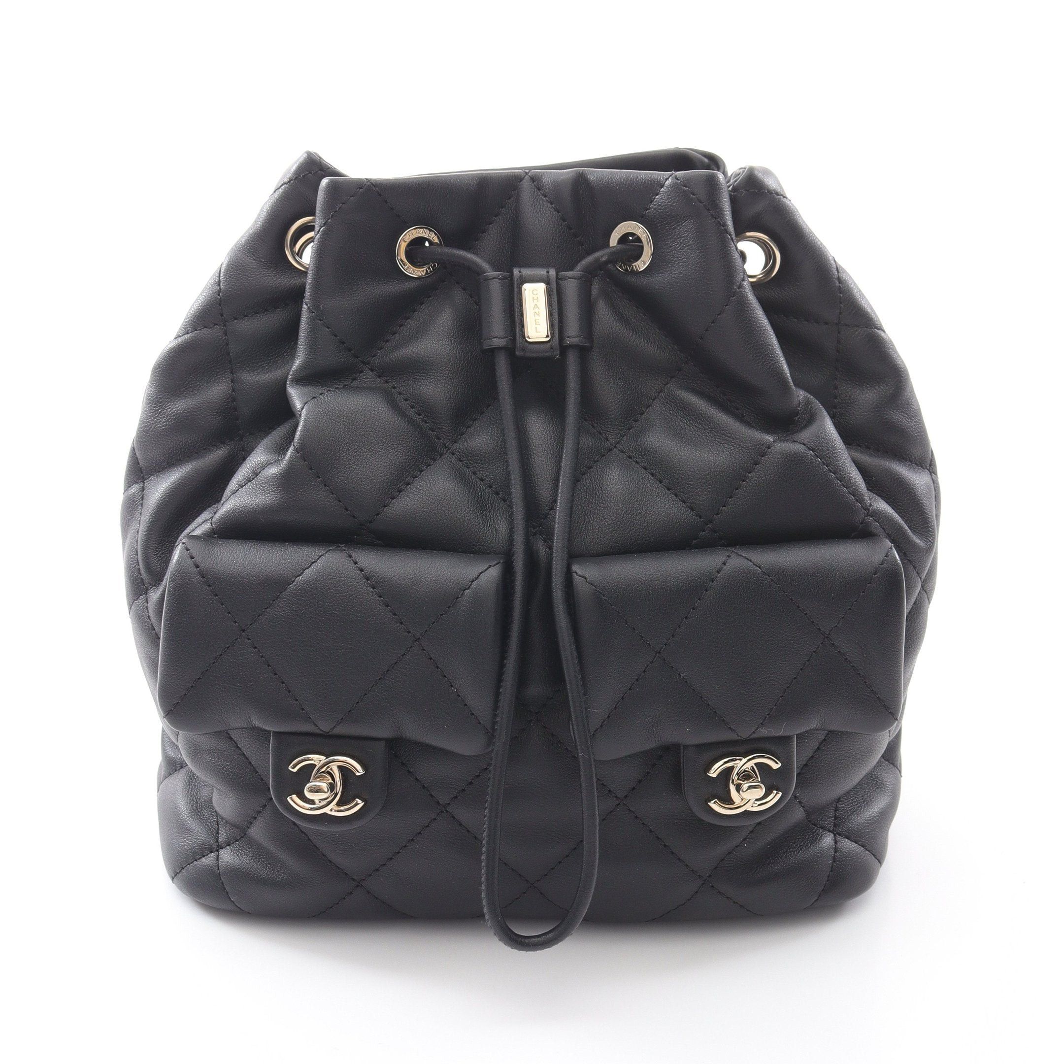 Chanel Chanel Matelasse Backpack Rucksack Lambskin Black Gold Hardware Size ONE SIZE - 1 Thumbnail