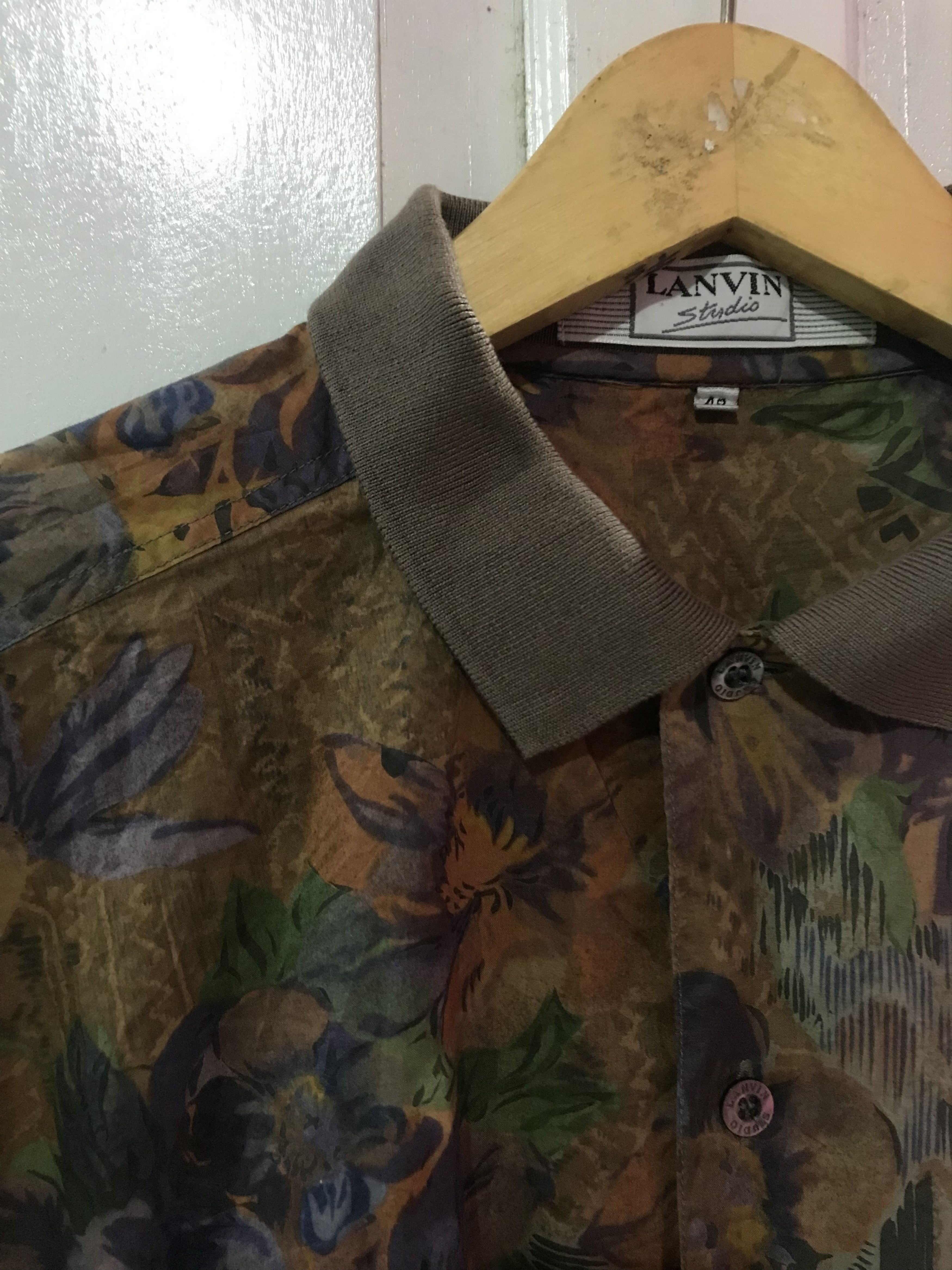 Lanvin ‼️VINTAGE‼️LANVIN STUDIO FLORAL SHIRT BUTTON Size US M / EU 48-50 / 2 - 6 Thumbnail