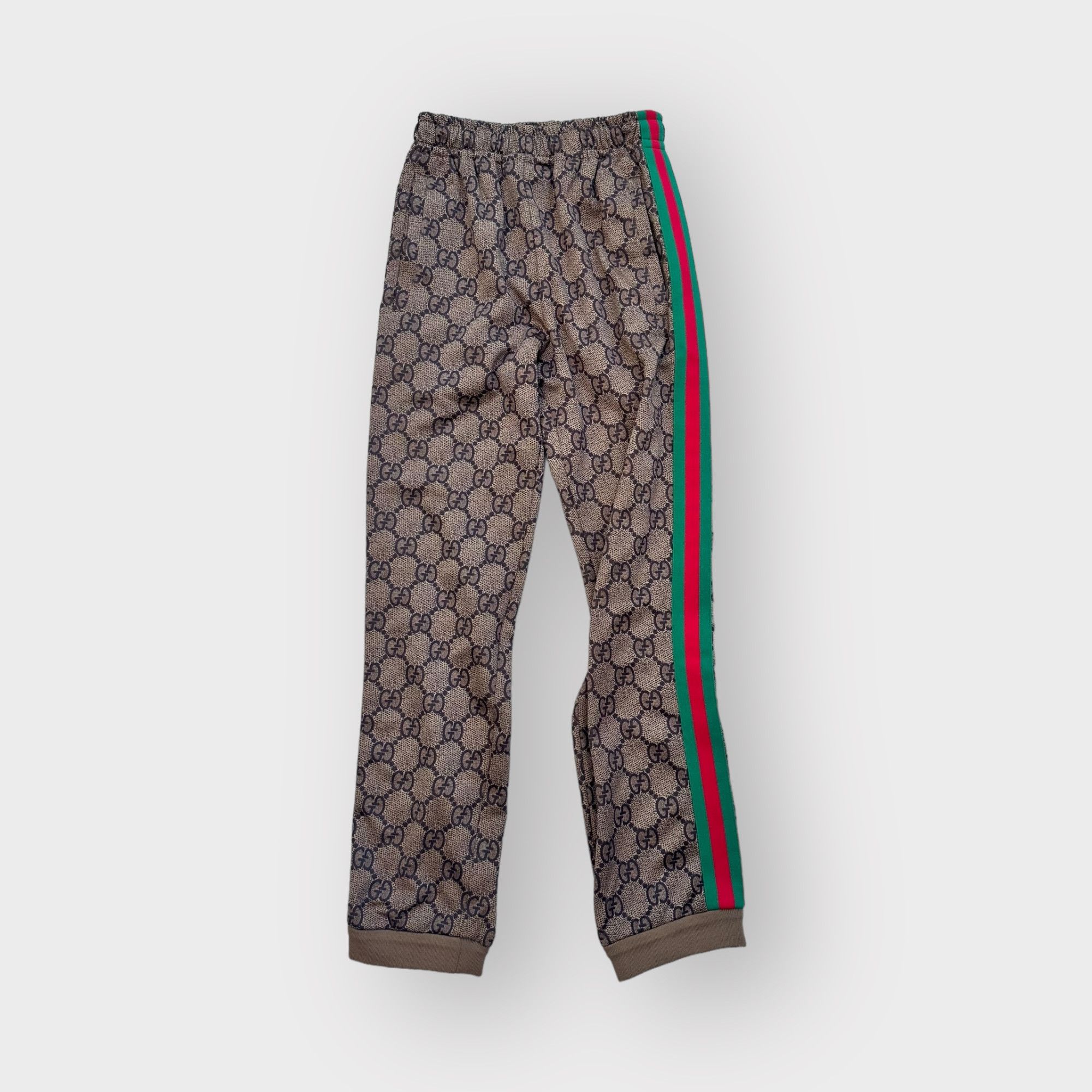 Gucci Sweatpants Monogram Side Web Stripe Brown