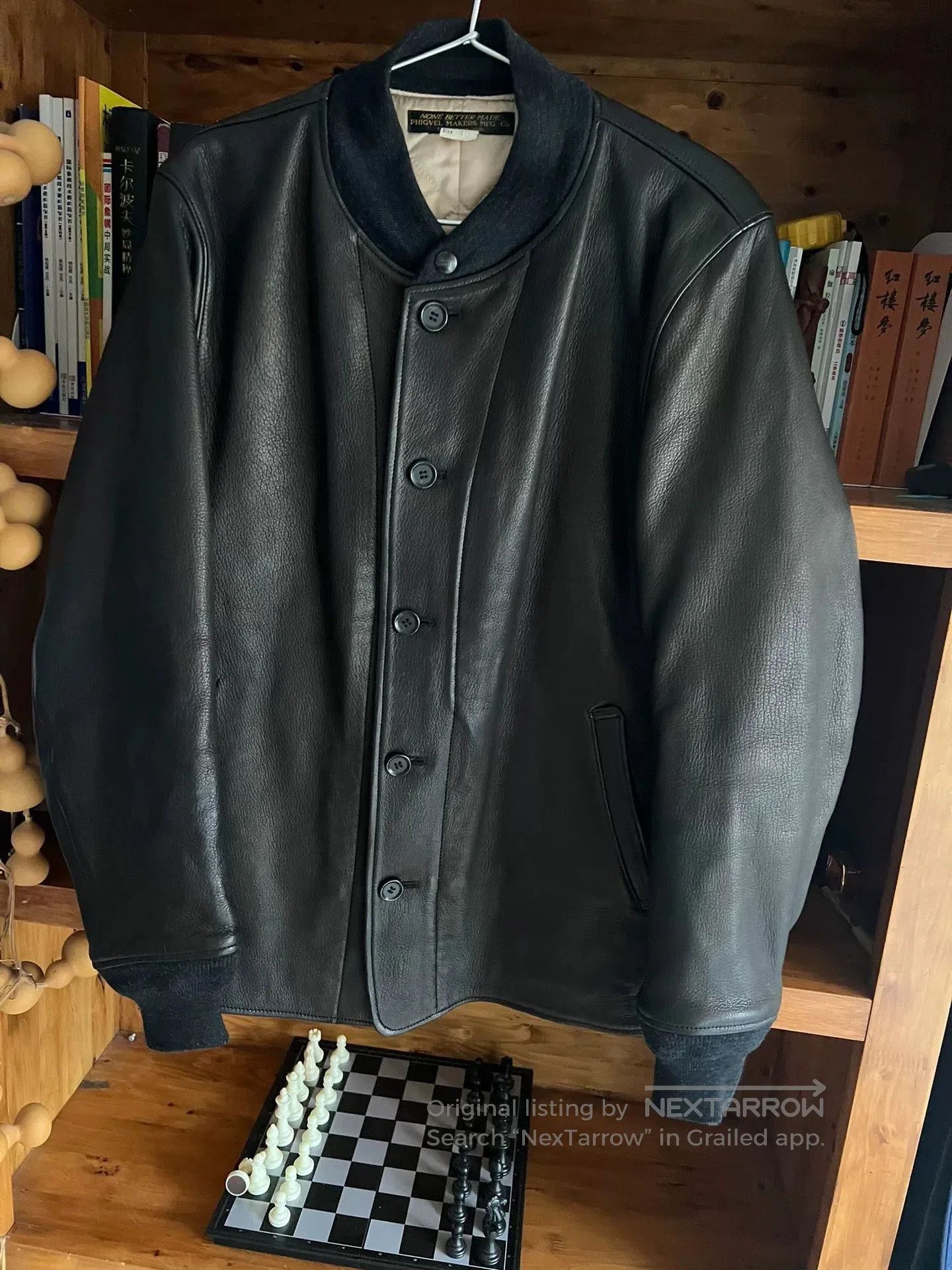 PHIGVEL MAKERS & Co. luxury carbon gray deer leather jacket. Size US XL / EU 56 / 4 - 3 Thumbnail