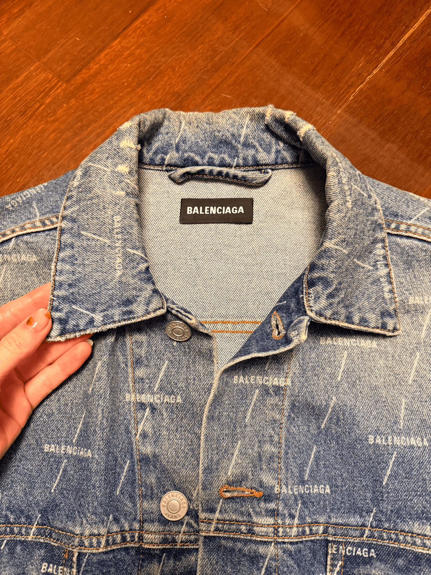 Balenciaga balenciaga logo denim jacket 2021 spring Size US L / EU 52-54 / 3 - 6 Thumbnail