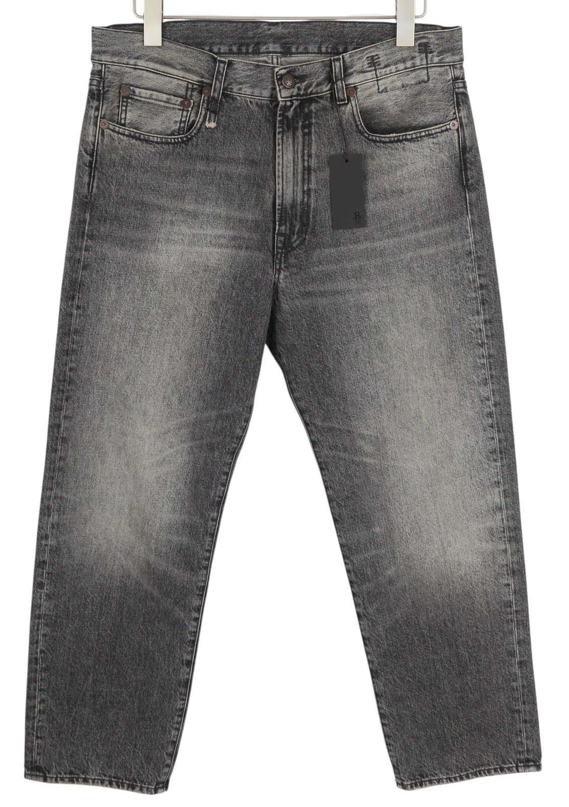 R13 BOYFRIEND 29 Zip Fly Washed Leyton Black 84486 Size 29" - 1 Thumbnail