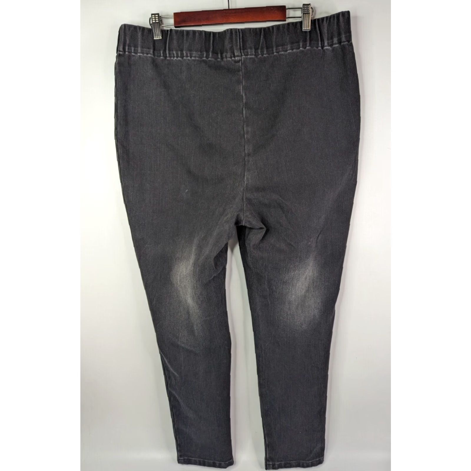Soft Surroundings Soft Surroundings Jeans Womens 1X Black Denim Pull-on Jegging Elastic Waist Stretch 54848 Size 40" / US 18 - 4 Thumbnail