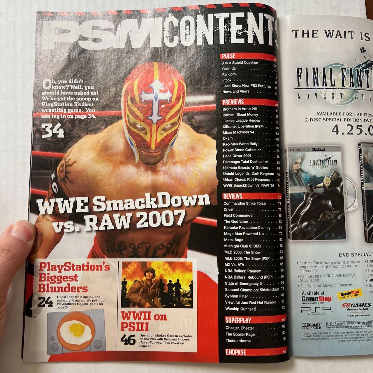 Playstation PSM Magazine #110 MAY 2006 WWE Smackdown RAW PS3 First Look Size ONE SIZE - 8 Thumbnail