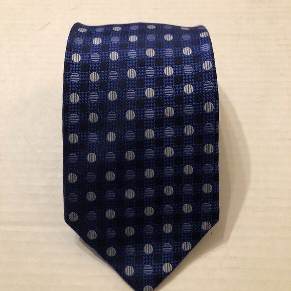 Jhane Barnes JHANE Barnes men's new blue silk tie 3 3/4" X 65" Size ONE SIZE - 1 Thumbnail