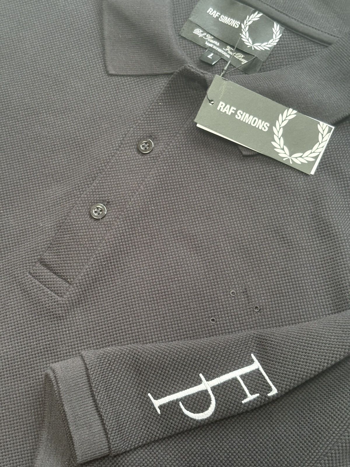 Fred Perry × Raf Simons Raf Simons x Fred Perry Black Polo Shirt L BNWT Size US L / EU 52-54 / 3 - 5 Thumbnail