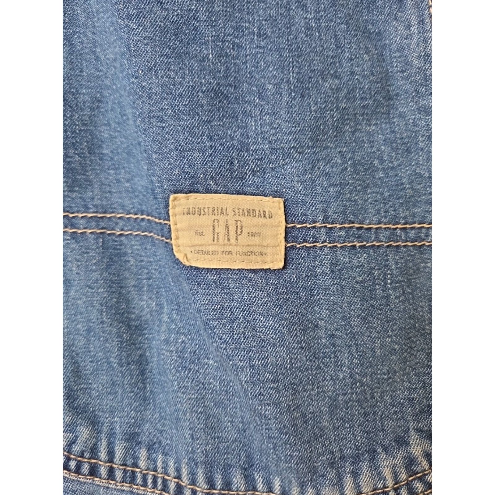 Gap VINTAGE Gap Jeans Women S Blue Denim Overalls Bib Baggie Y2K Carpenter Size 28" / US 6 / IT 42 - 4 Thumbnail