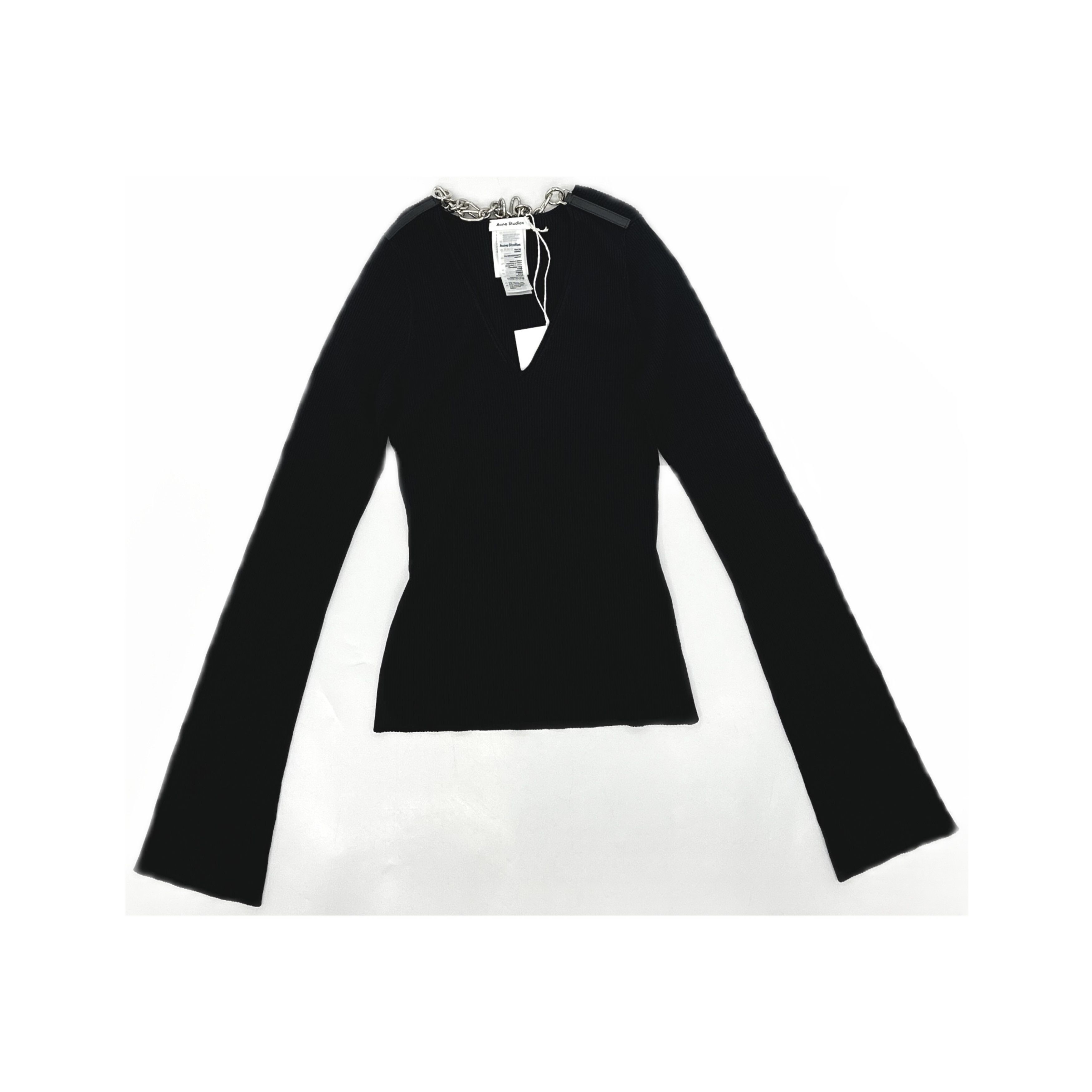 Acne Studios Acne Studios Chain Detail V-Neck Sweater Size XS Size XS / US 0-2 / IT 36-38 - 1 Thumbnail