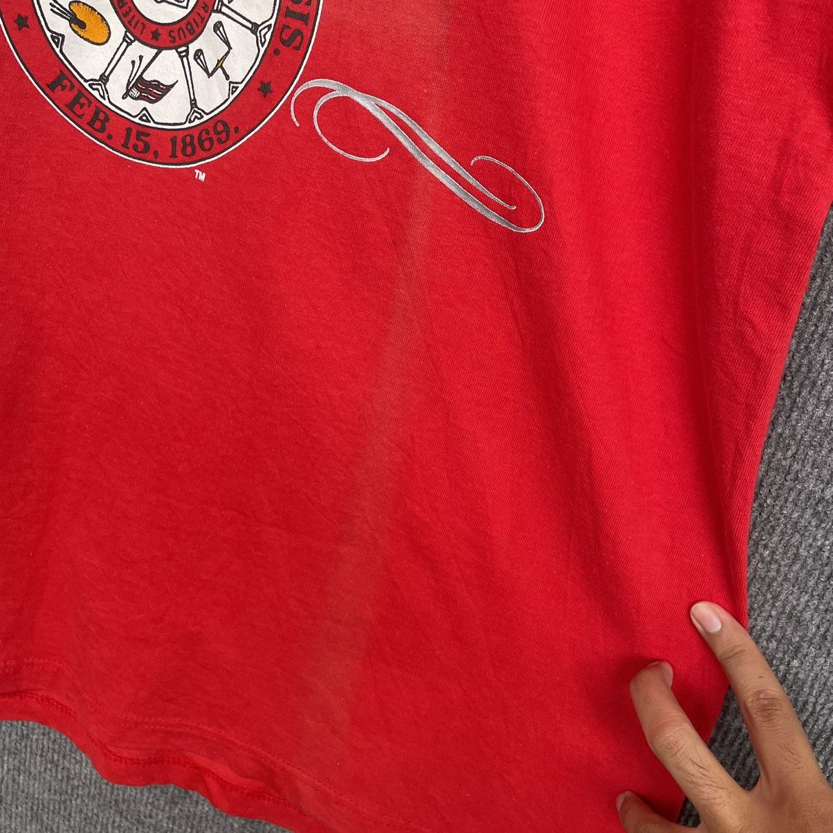 Vintage 1990s University of Nebraska OG Logo T Shirt Size US L / EU 52-54 / 3 - 4 Thumbnail