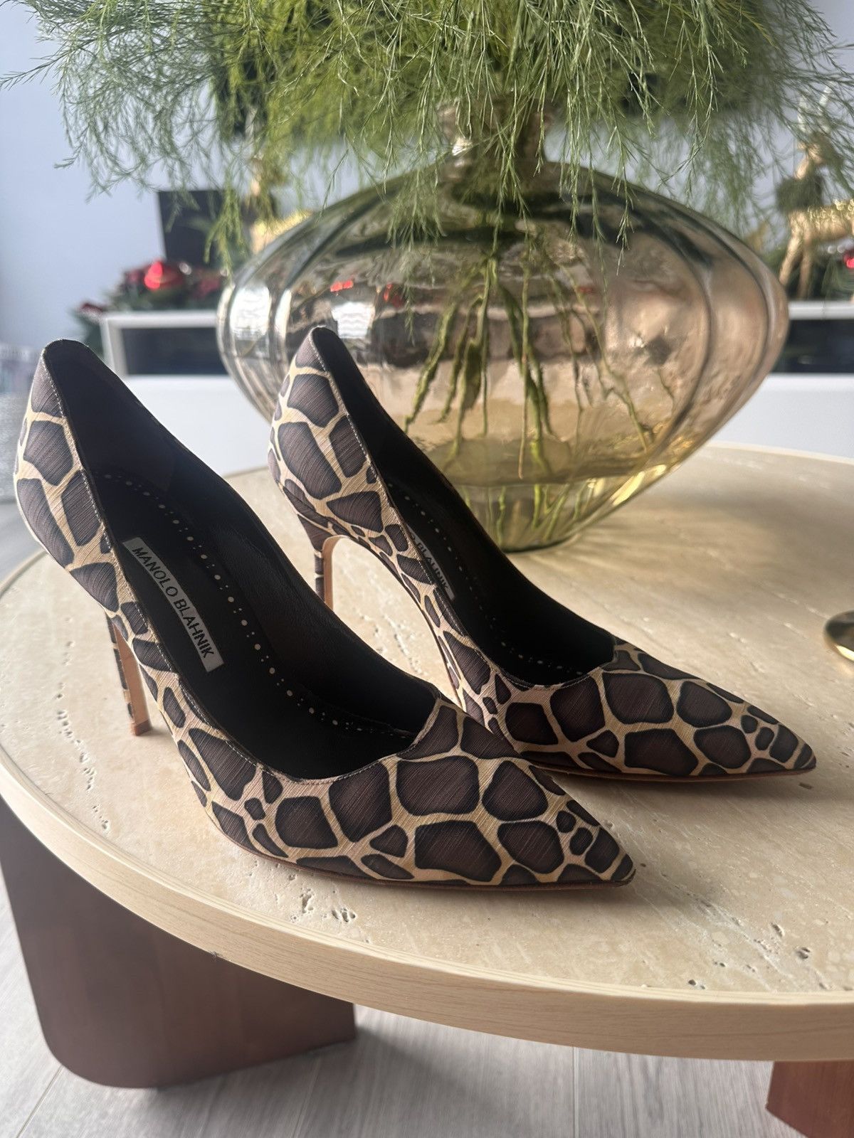 Manolo Blahnik Manolo Blahnik Giraffe print stilleto pumps Size US 8 / IT 38 - 1 Thumbnail