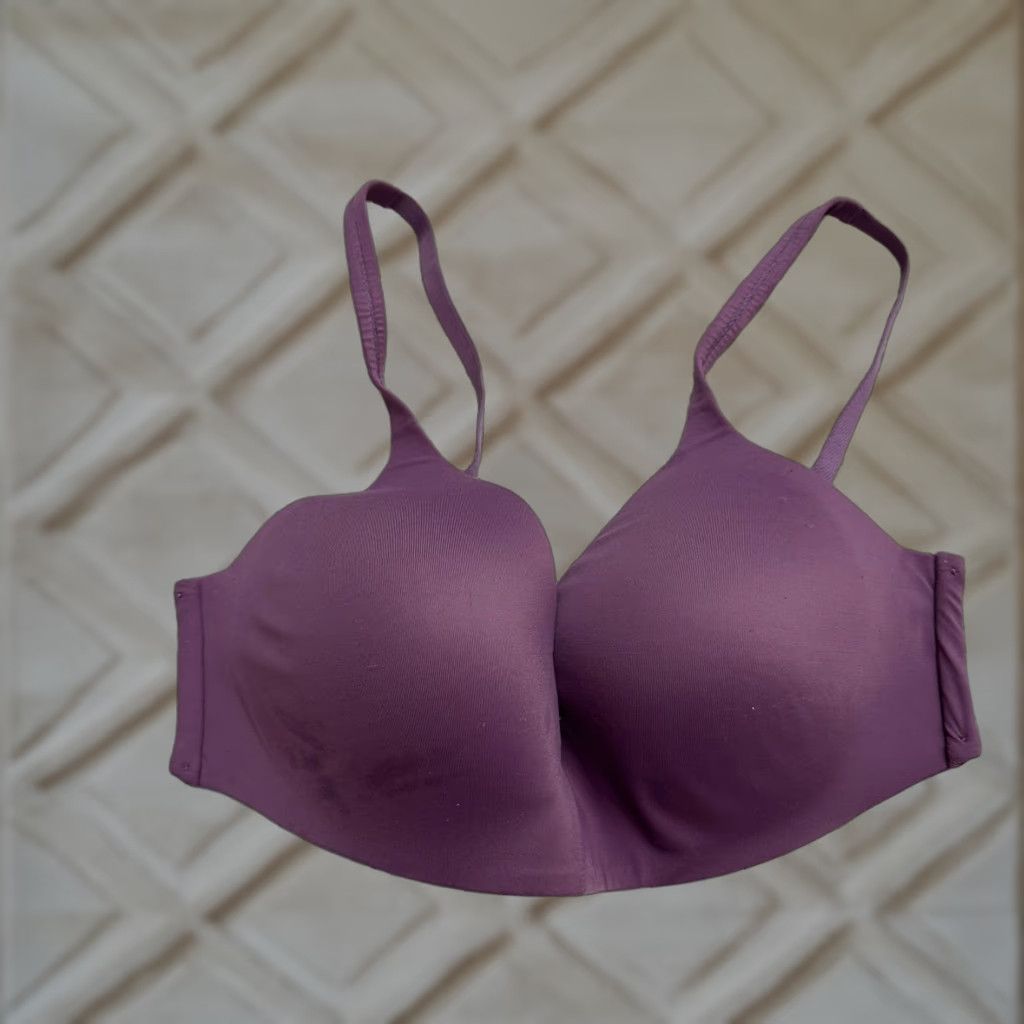 Victoria's Secret VINTAGE Victoria's Secret Line No Wire Bra Womens 34D Purple Padded Adjustable Strap Underwire Shapewear Divider? Size ONE SIZE - 1 Thumbnail