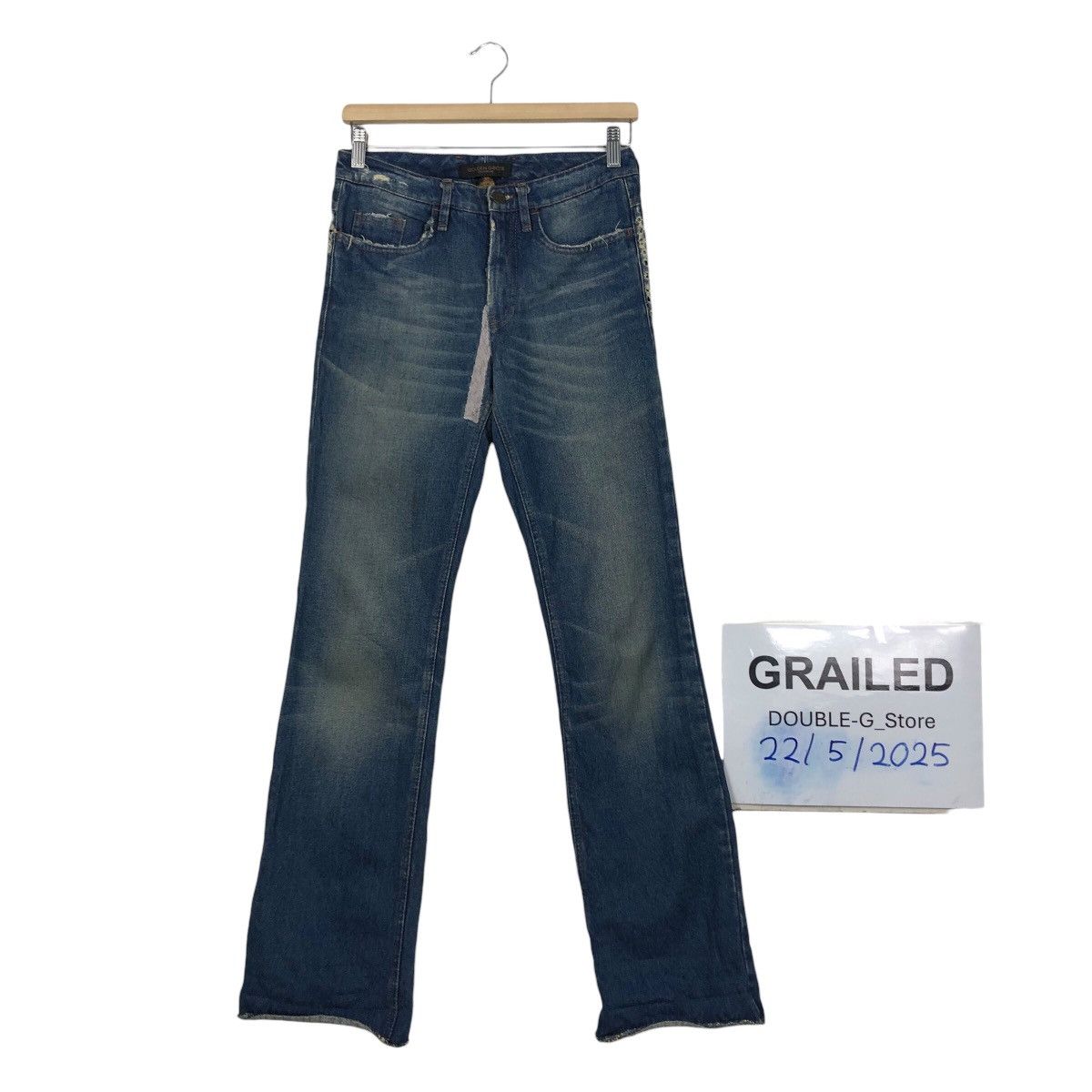 Japanese Brand GGDB Classic Straight-Cut Jeans – Vintage Whisker Wash Size 28" / US 6 / IT 42 - 1 Thumbnail