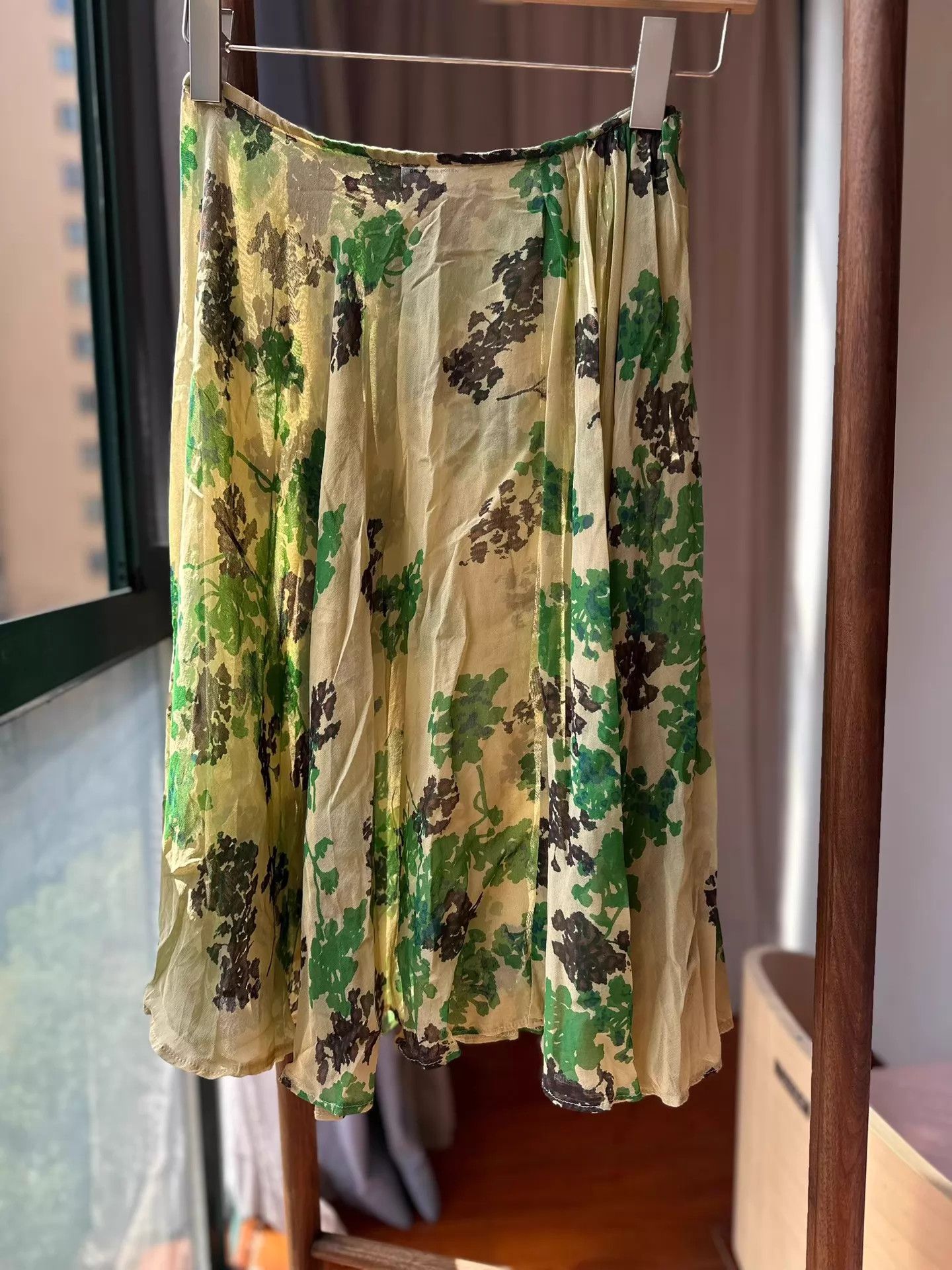 Dries Van Noten DVN women's Asymmetric Oversized Sheer Skirt Size 36 (9/10 new) Size 25" / US 0 / IT 36 - 2 Thumbnail