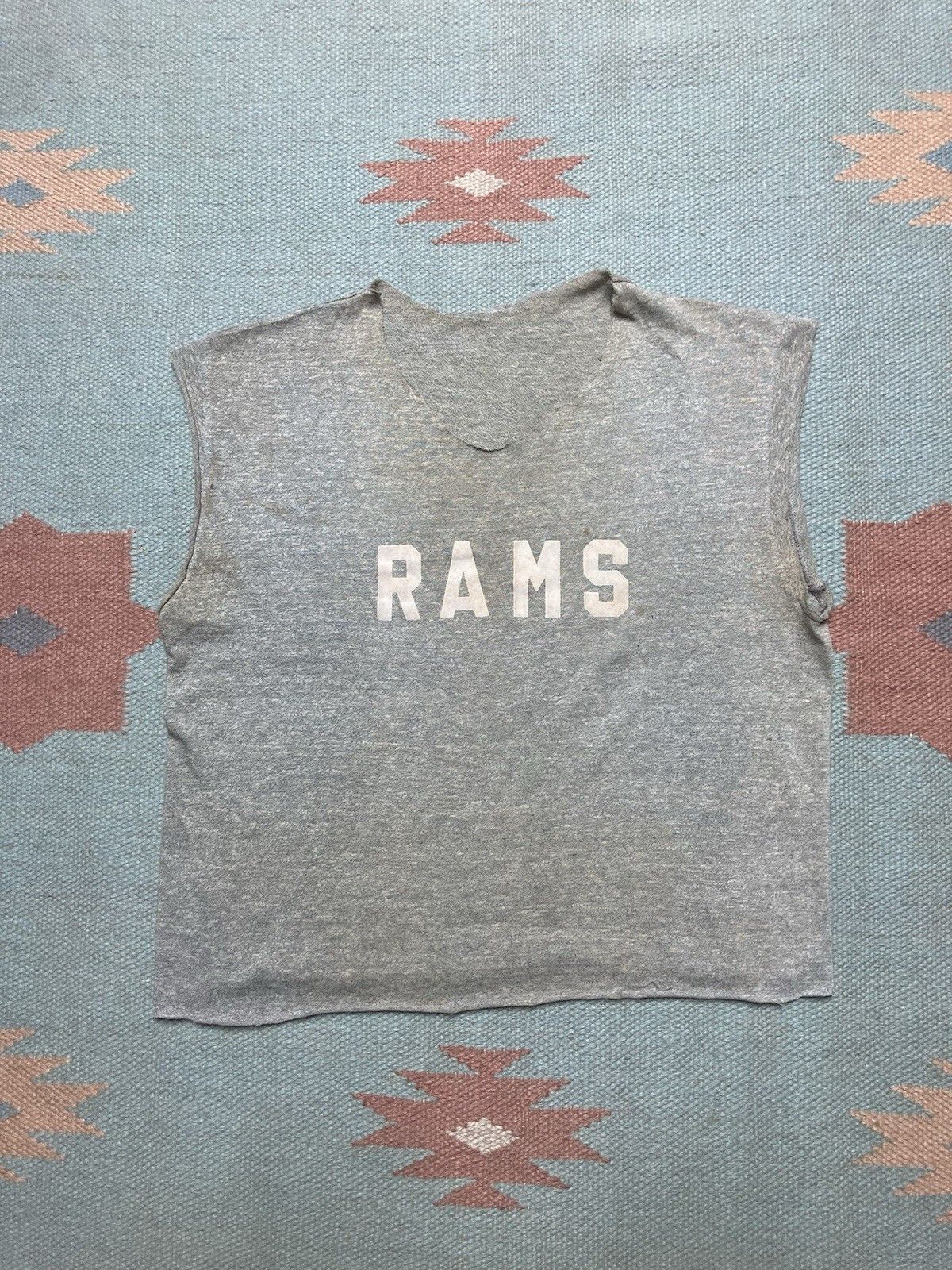 Vintage 70s t shirt chopped Rams gray tri blend boxy cropped medium Size US M / EU 48-50 / 2 - 1 Thumbnail