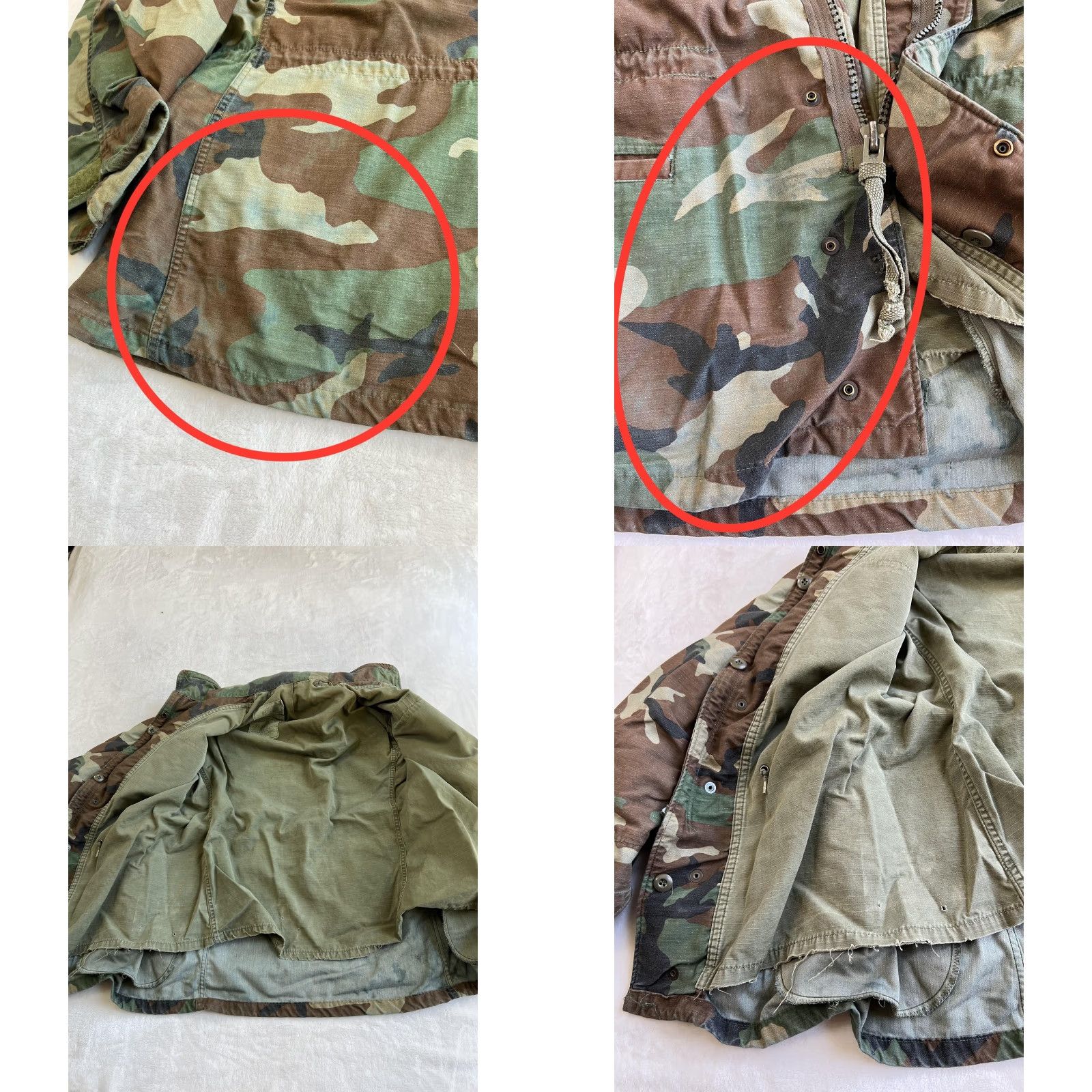 Alpha Industries VINTAGE US Army Jacket Mens Small M65 Woodland Camo Cold Weather Military 90s Size US S / EU 44-46 / 1 - 8 Thumbnail