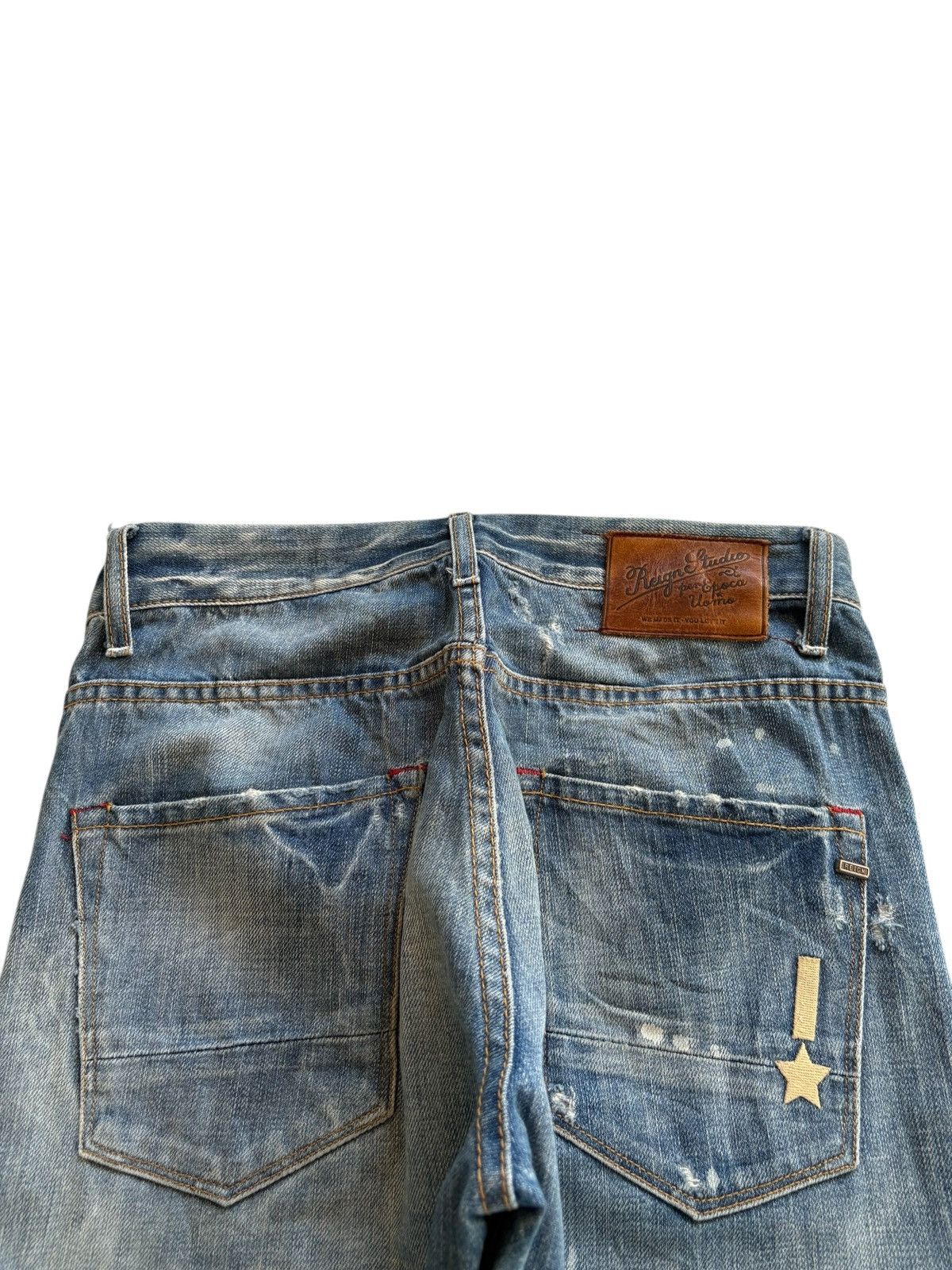 Japanese Brand × Kapital Vintage Japanese Brand Patches Distressed Rippped Loose Jean Size US 29 - 8 Thumbnail
