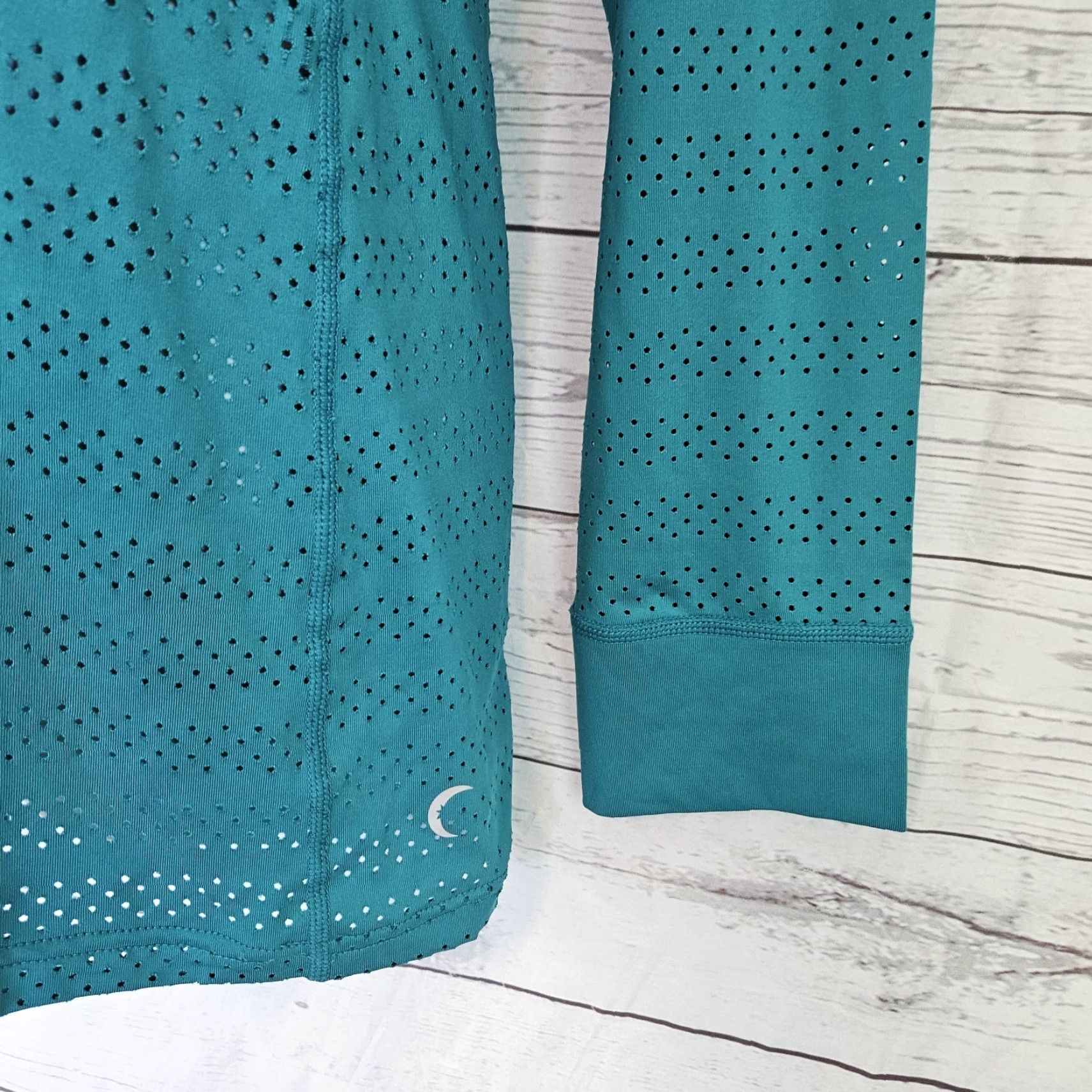 Altea Zyia Womens Chill Perforated Top 3XL Teal Long Sleeve Shirt Womens 3XL Zyia Chill Perforated Top Size XXL / US 16-18 / IT 52-54 - 2 Thumbnail
