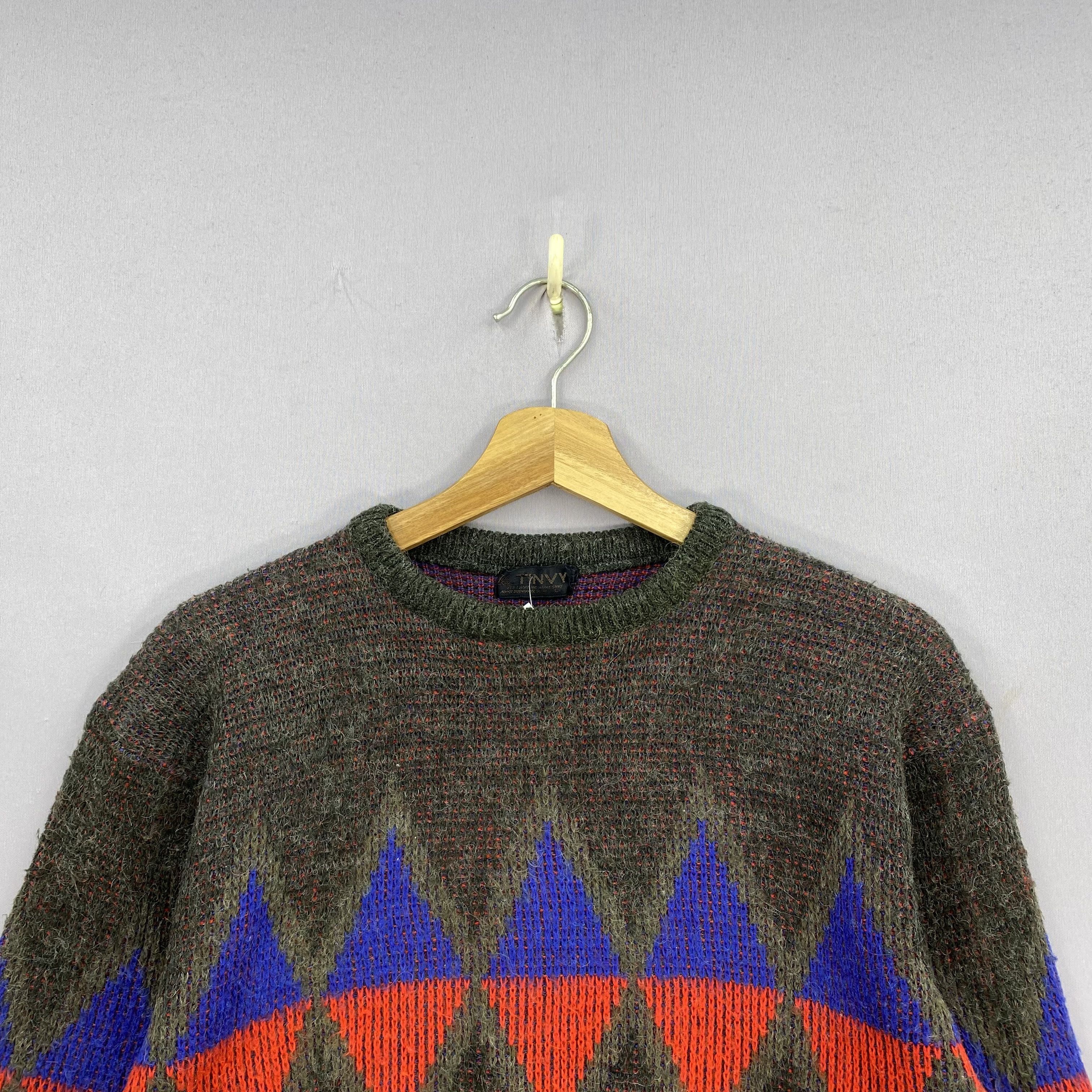 Vintage Vintage 90s Tinvy Knit Sweater Diamond Pattern Sweatshirt Size US S / EU 44-46 / 1 - 5 Thumbnail