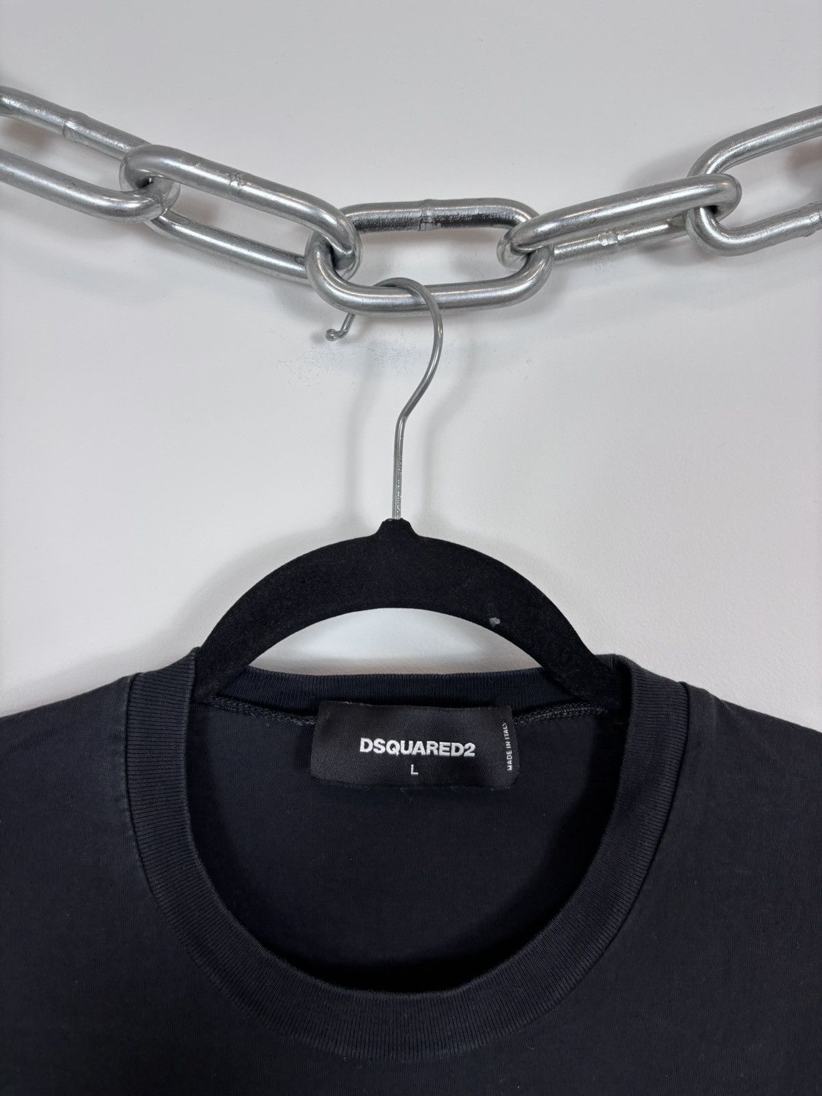 Dsquared2 Dsquared2 Men’s Black T-Shirt Tee Be Cool Be Nice Big Logo Size US L / EU 52-54 / 3 - 5 Thumbnail
