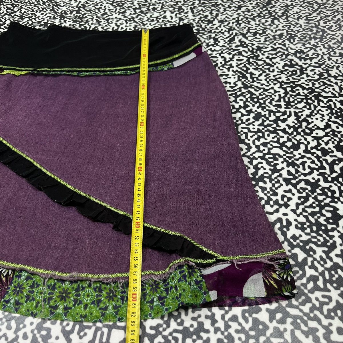 Vintage Vintage 90s Roberto Naldi Linen Retro Style Italy Midi Skirt Size 29" - 20 Thumbnail