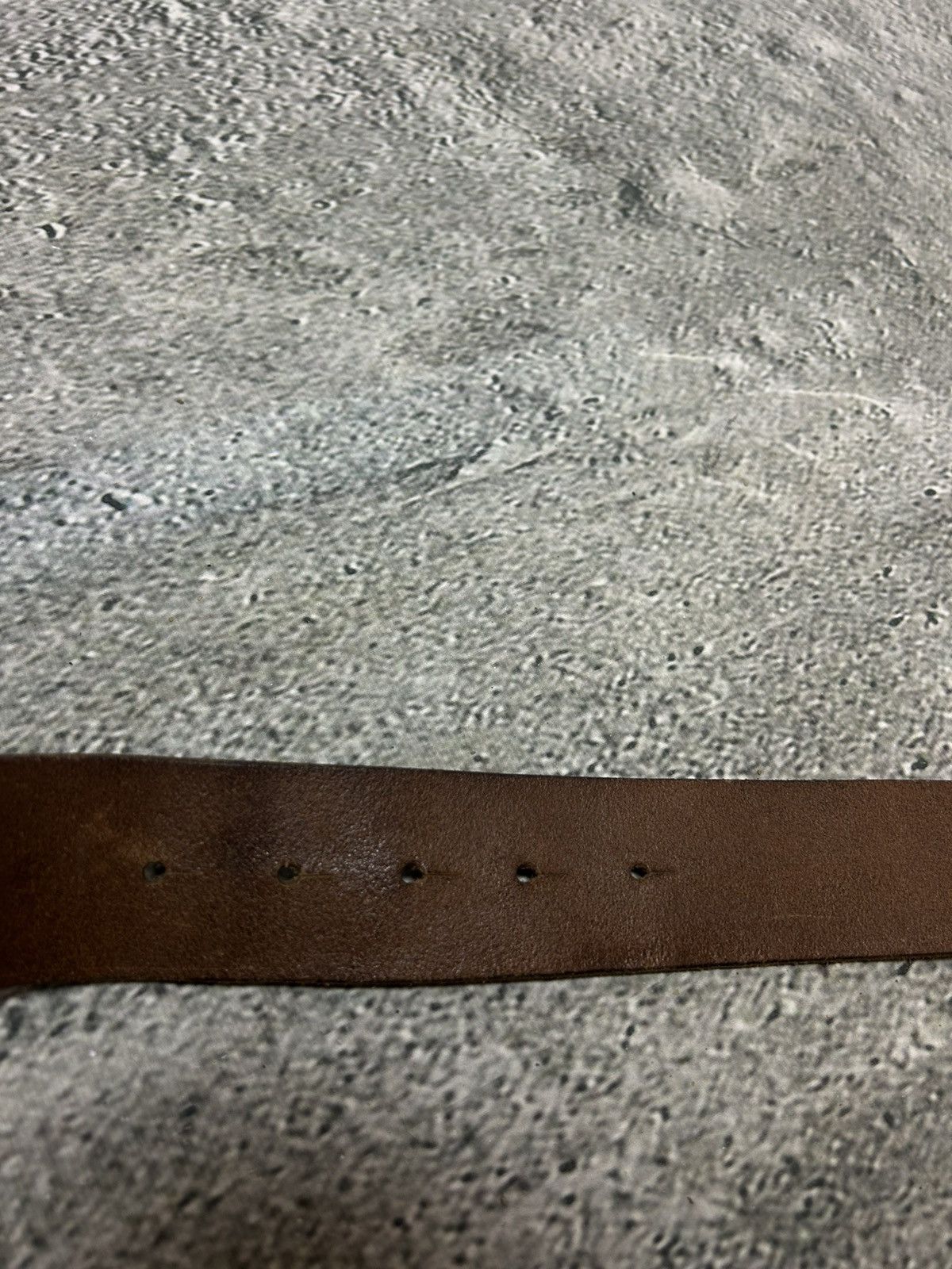 Diesel Diesel leather belt big buckle Y2K brown Size 36 - 6 Thumbnail