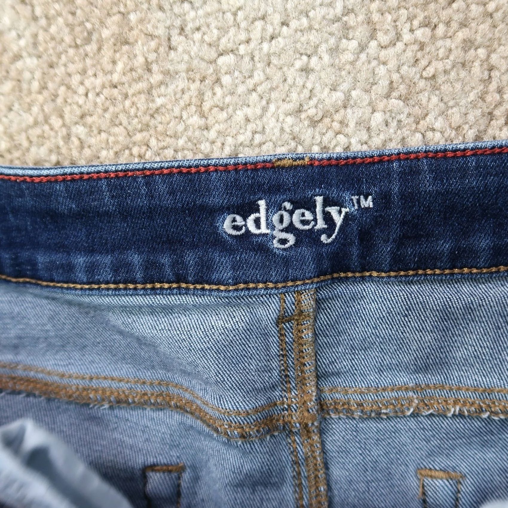 Vintage Edgely High Rise Skinny Jeans Blue Denim Women's 12 Stretch 5-Pocket Denim Inseam 29in Regular Rise High Rise Size 34" / US 12 / IT 48 - 3 Thumbnail