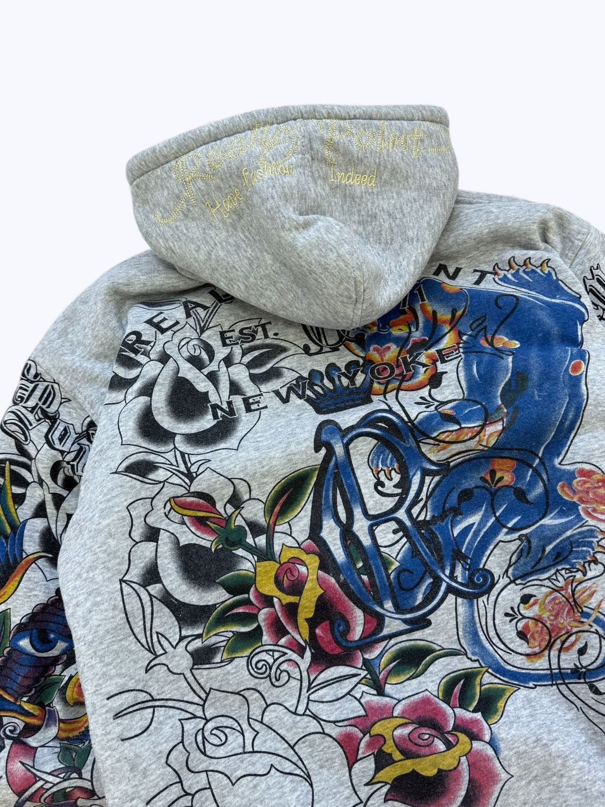 Ed Hardy Vintage Y2K Really Point Ed Hardy Style Zip Hoodie Size US XL / EU 56 / 4 - 12 Thumbnail