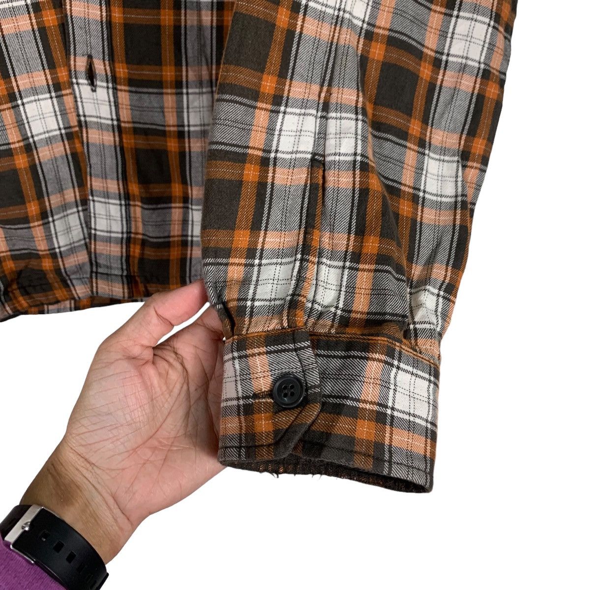 Global Work GLOBAL WORK Checked Plaid Tartan Flannel Jacket #0572-C26 Size US M / EU 48-50 / 2 - 11 Thumbnail