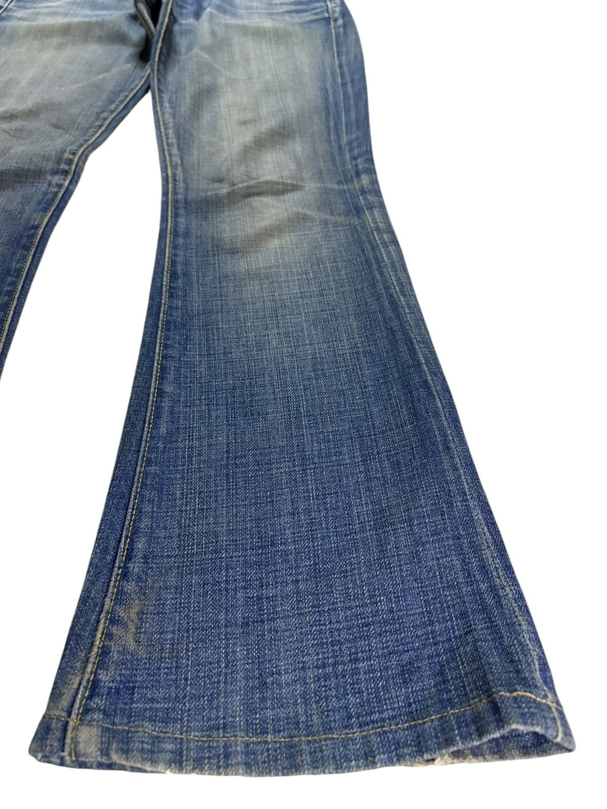 Japanese Brand × Paper Denim & Cloth Vintage USA Paper Denim Clothes Mud Wash Flare Jeans Size 30" / US 8 / IT 44 - 7 Thumbnail