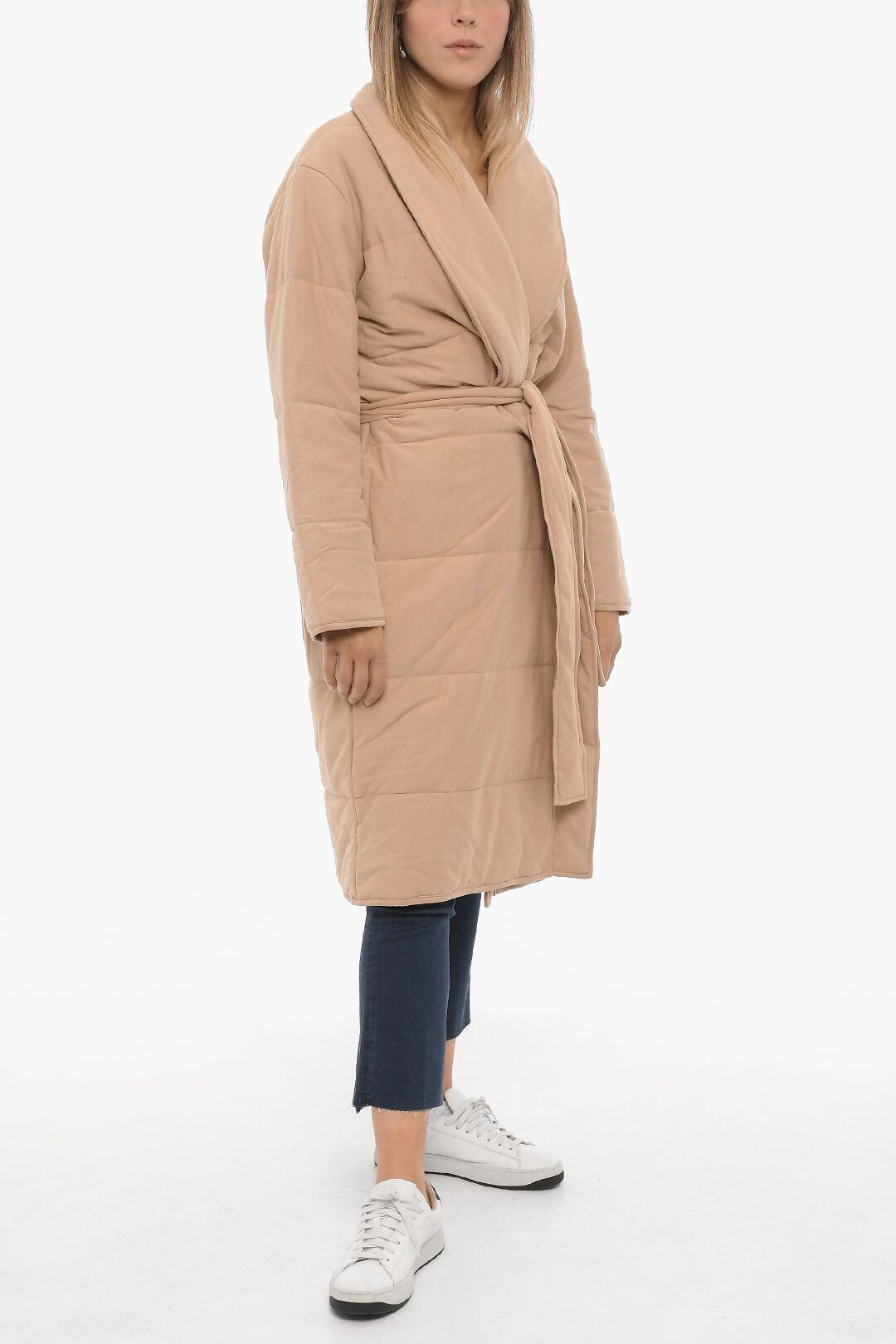 Ugg og1mm0824 Quilted Coat With Belt in Beige Size XS / US 0-2 / IT 36-38 - 4 Thumbnail