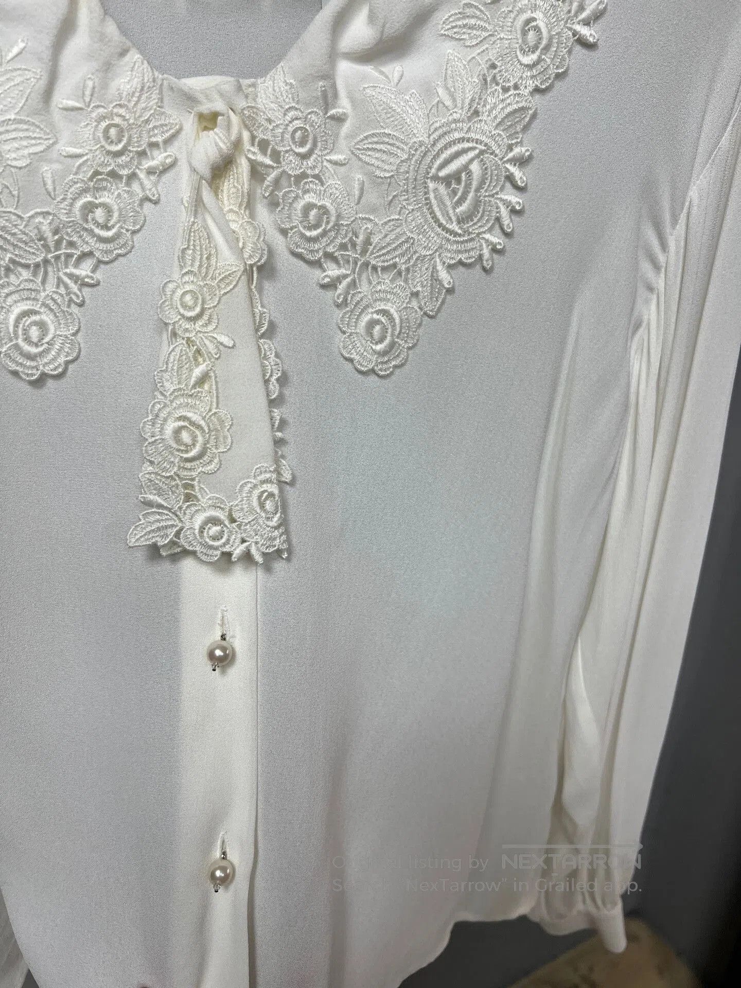 Miu Miu miumiu white lace bow blouse. Size S / US 4 / IT 40 - 3 Thumbnail