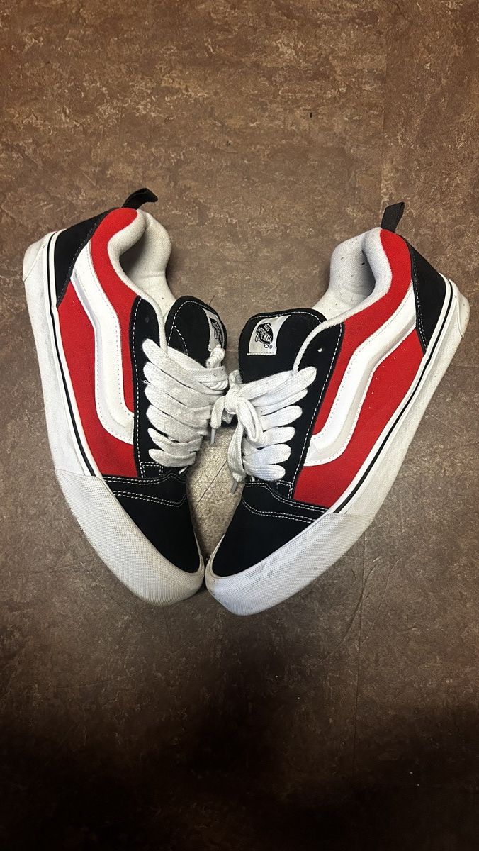 Vans Vans Knu Skool Red/Black/White Size US 10.5 / EU 43-44 - 2 Thumbnail