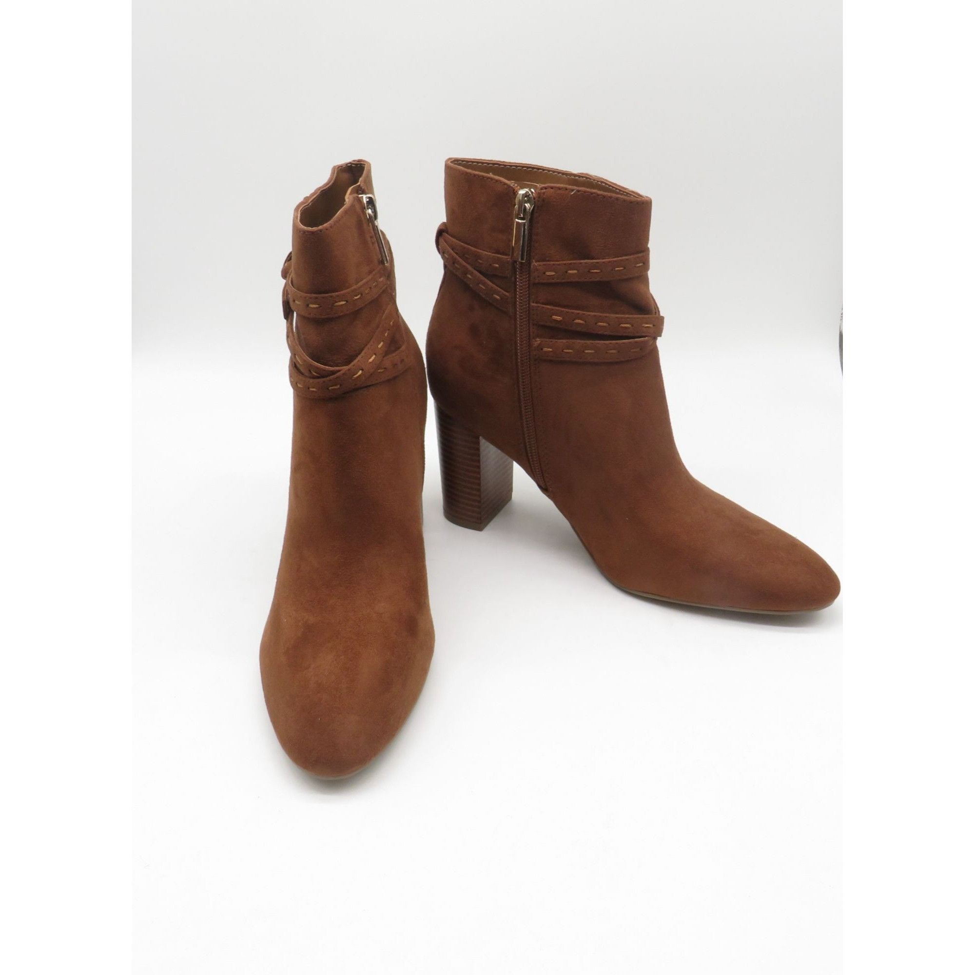 Other Bandolino Womens Dark Natural Suede Ankle Boots Block Heel 9 Size US 9.5 / IT 39.5 - 4 Thumbnail