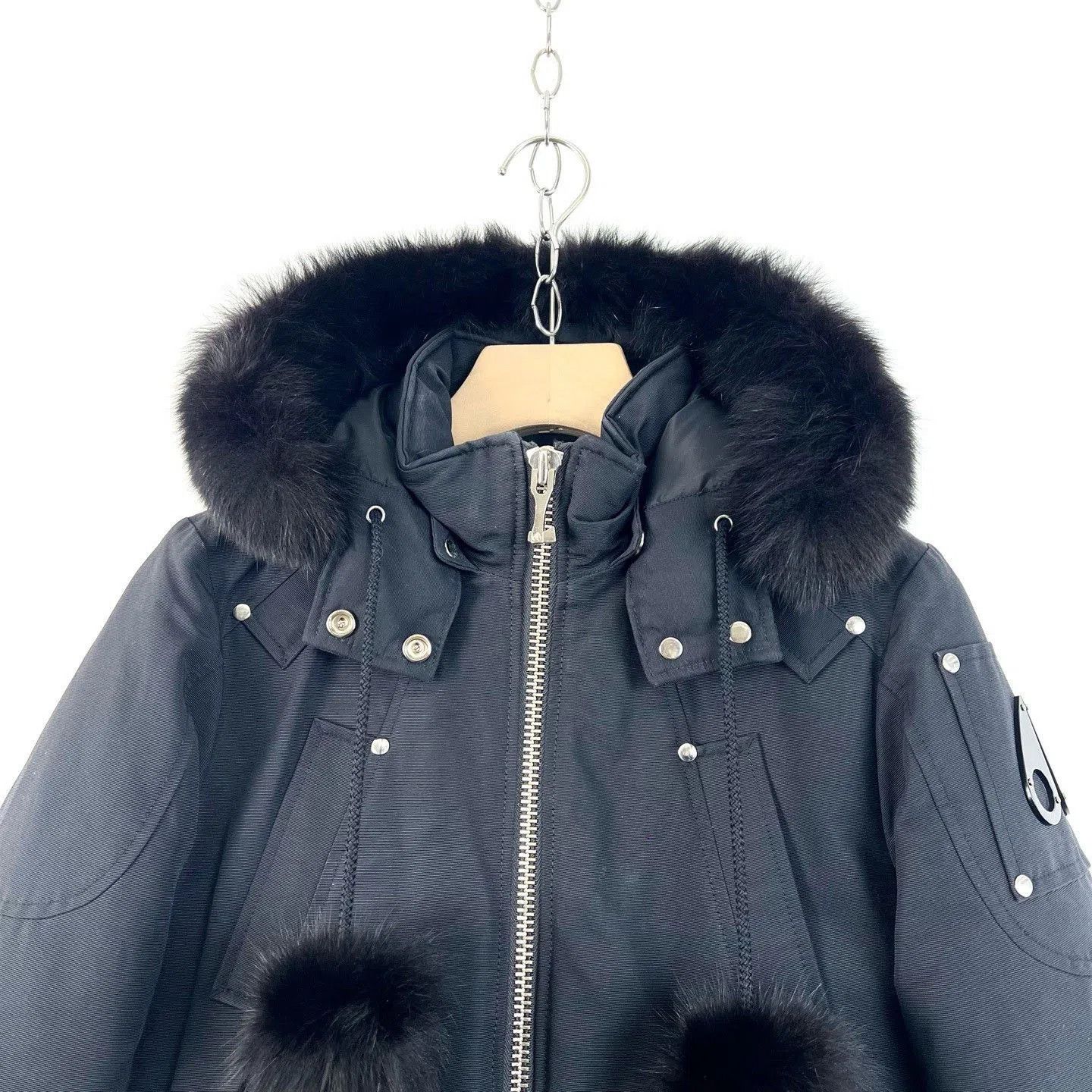 Moose Knuckles Moose Knuckles Black Pilot Down Jacket. Size XS / US 0-2 / IT 36-38 - 3 Thumbnail